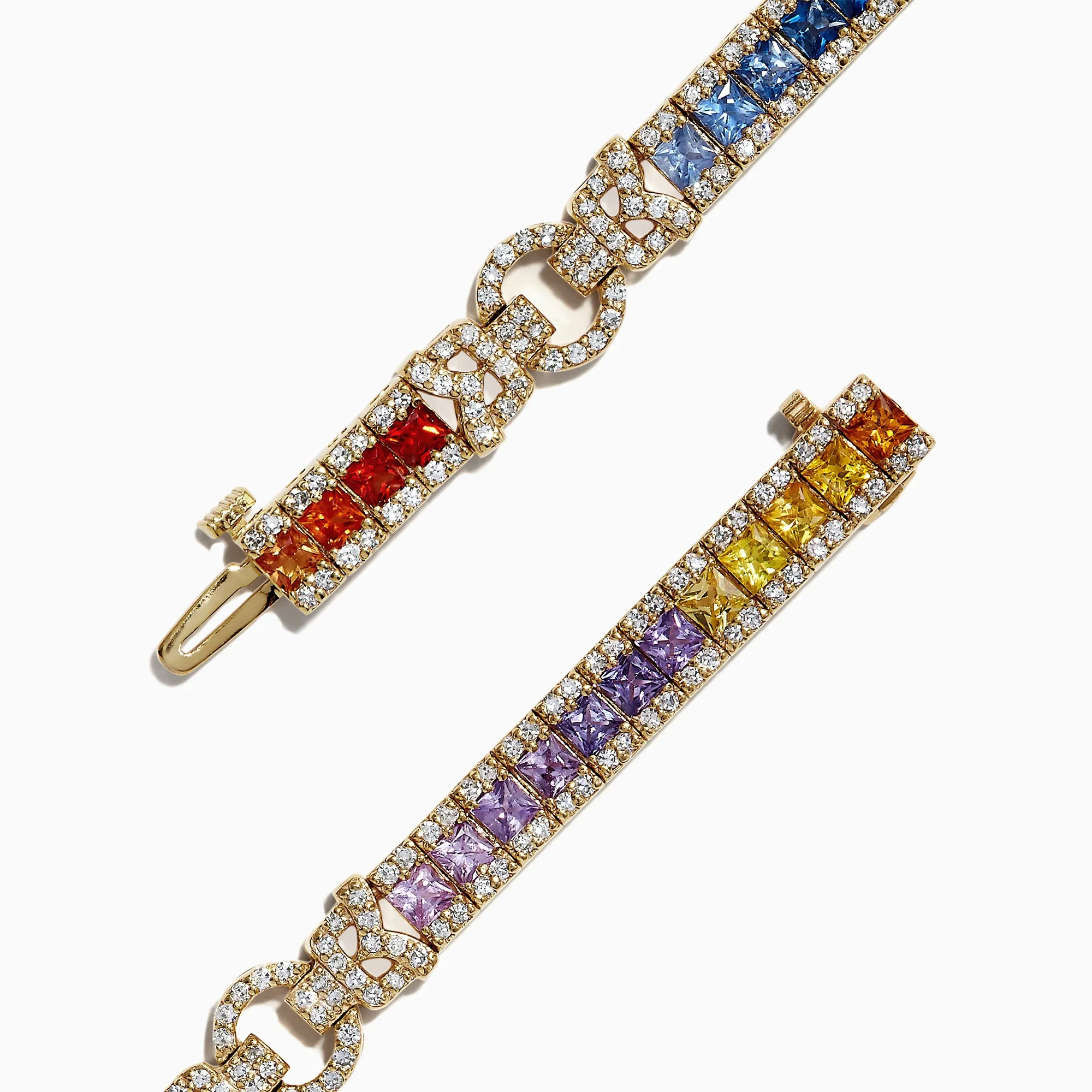 Watercolors 14K Yellow Gold Multi-Sapphire and Dia Bracelet, 7.66 TCW sold by Effy product image thumbnail 2