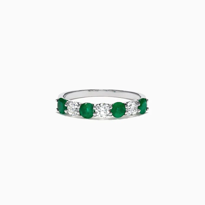 Brasilica 14K White Gold Emerald and Diamond Ring, 1.12 TCW sold by Effy