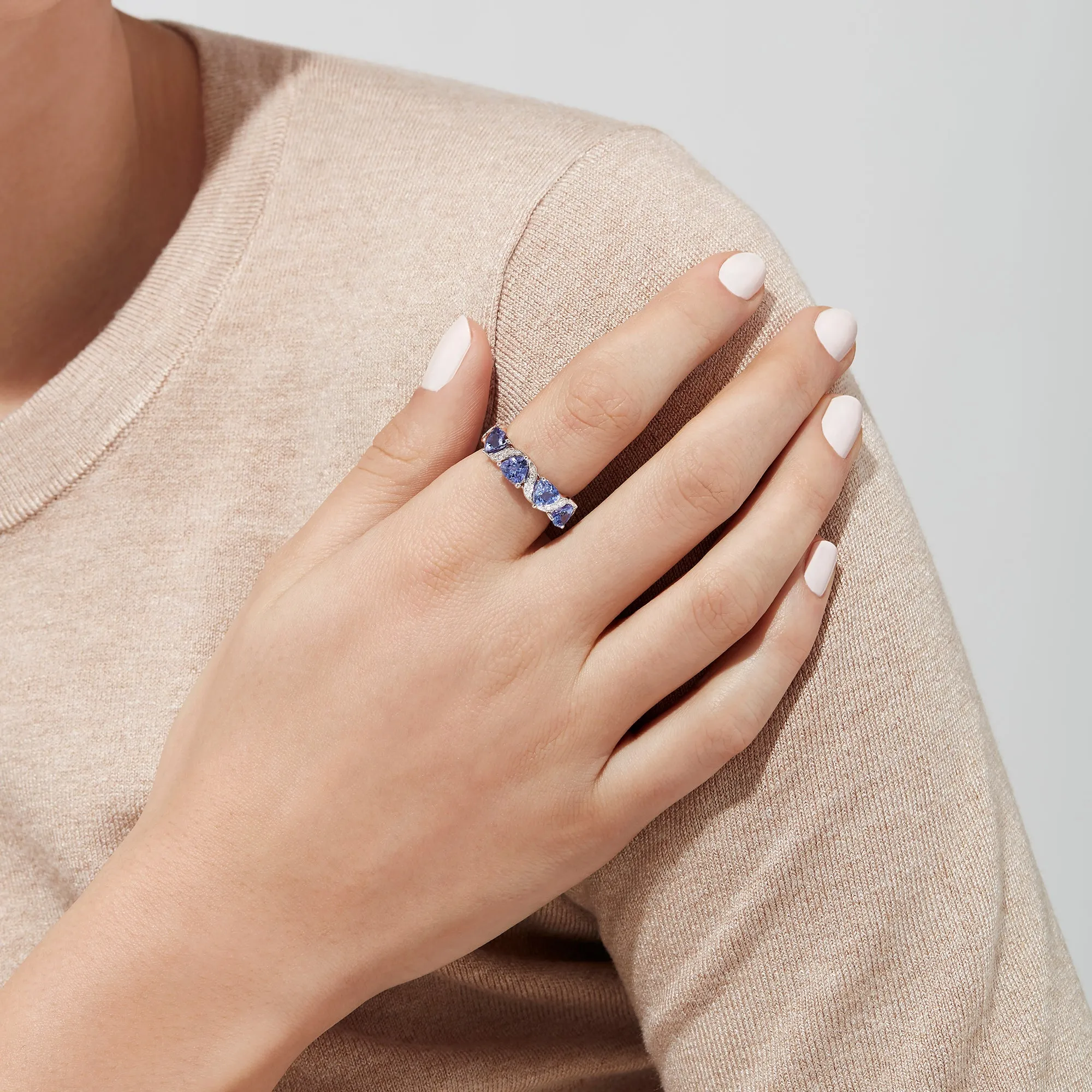 Nahla Siri 14K White Gold Tanzanite Diamond Ring, 1.58 TCW sold by Effy product image thumbnail 2