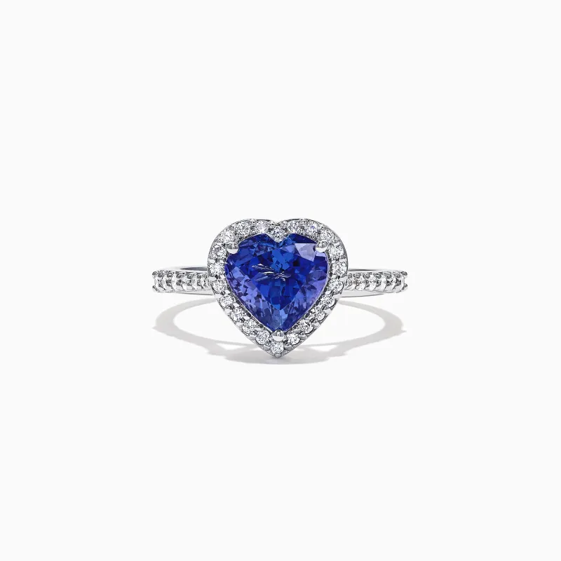 Nahla Siri 14K White Gold Tanzanite and Diamond Heart Ring, 2.38 TCW sold by Effy