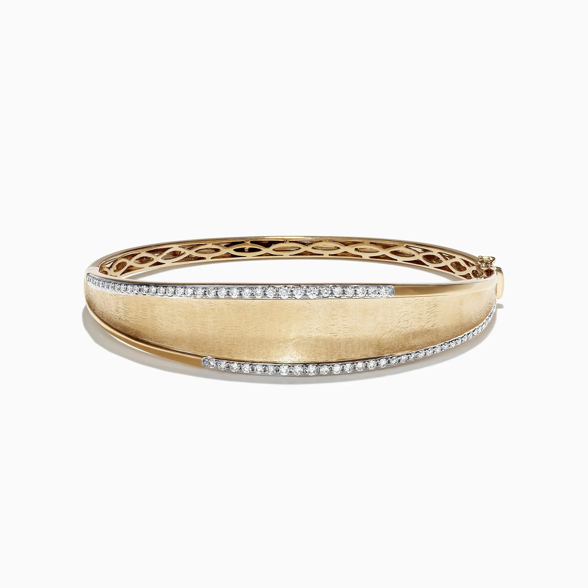 D'Oro 14K Brushed Yellow Gold Diamond Bangle, 0.77 TCW sold by Effy