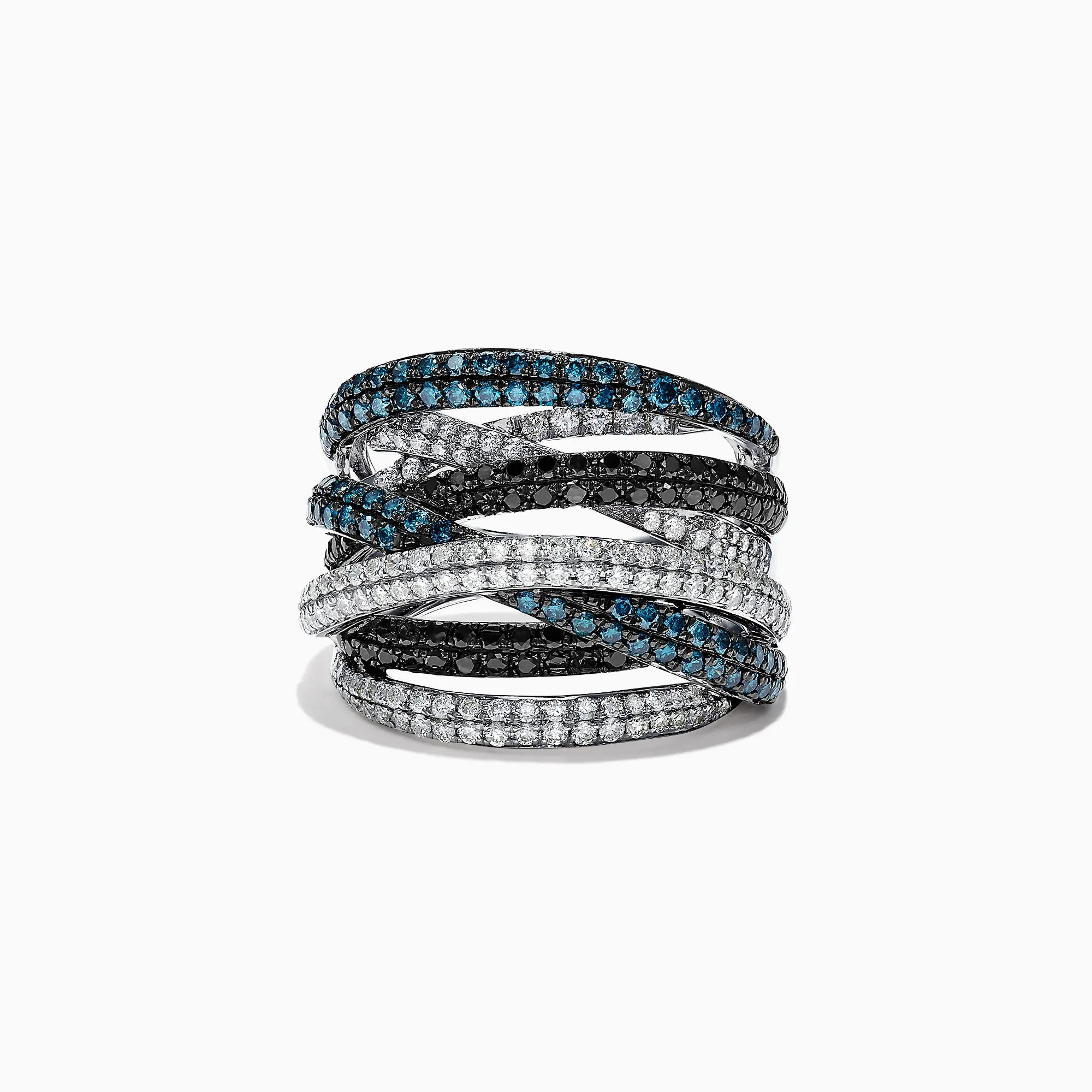 Bella Bleu 14K White Gold Diamond Crossover Ring, 2.08 TCW sold by Effy