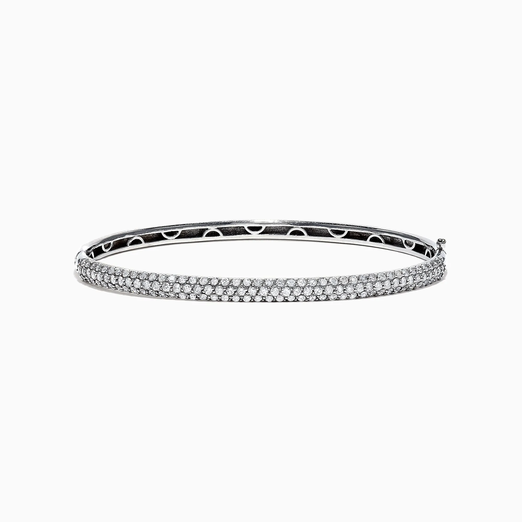 Pave Classica 14K White Gold Diamond Bangle, 1.47 TCW sold by Effy