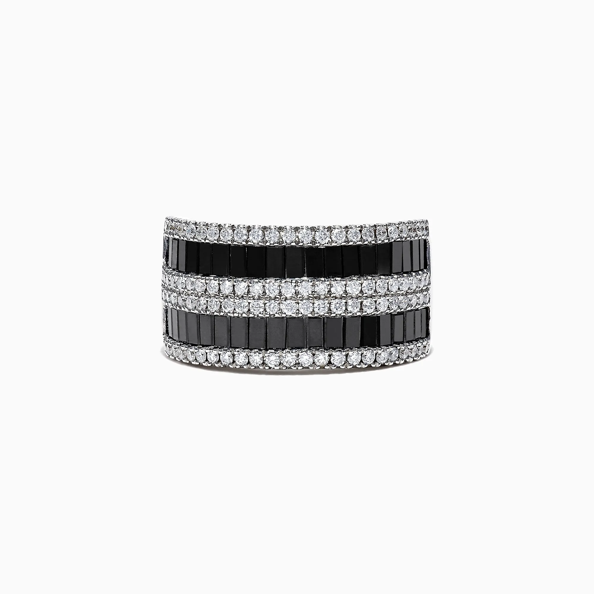 14K White Gold Black and White Diamond Ring, 2.48 TCW sold by Effy
