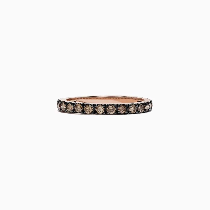 14K Rose Gold Brown Diamond Stacking Ring, 0.65 TCW sold by Effy