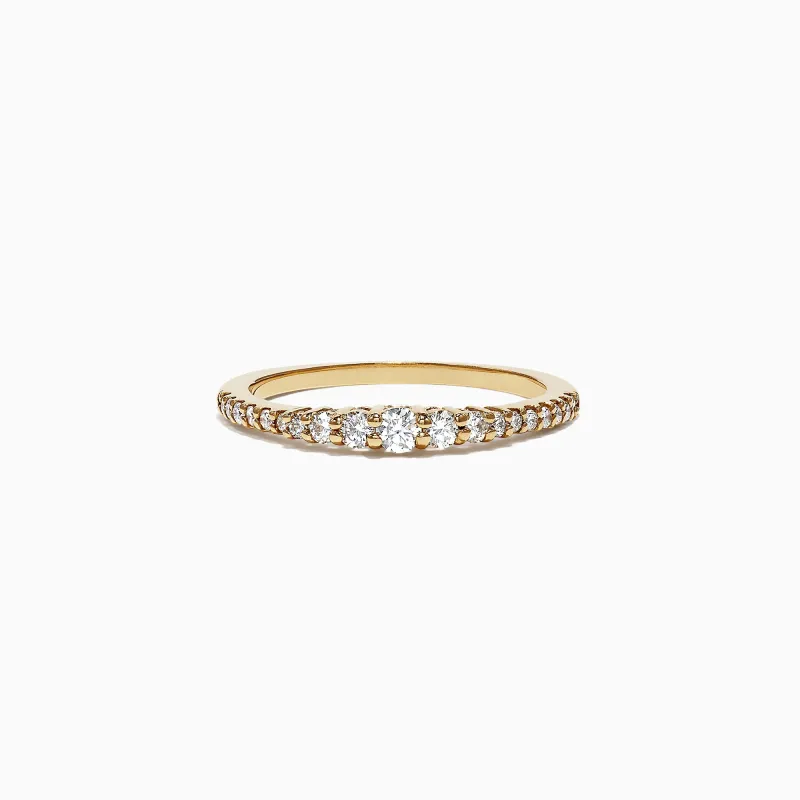 Pave Classica 14K Yellow Gold Diamond Band Ring, 0.31 TCW sold by Effy