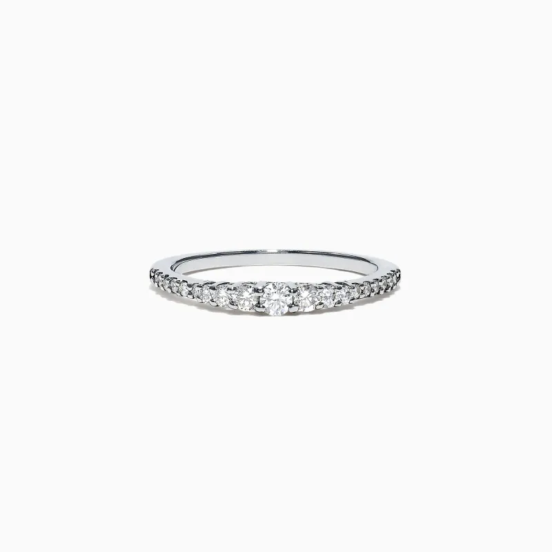 Pave Classica 14K White Gold Diamond Band, 0.31 TCW sold by Effy