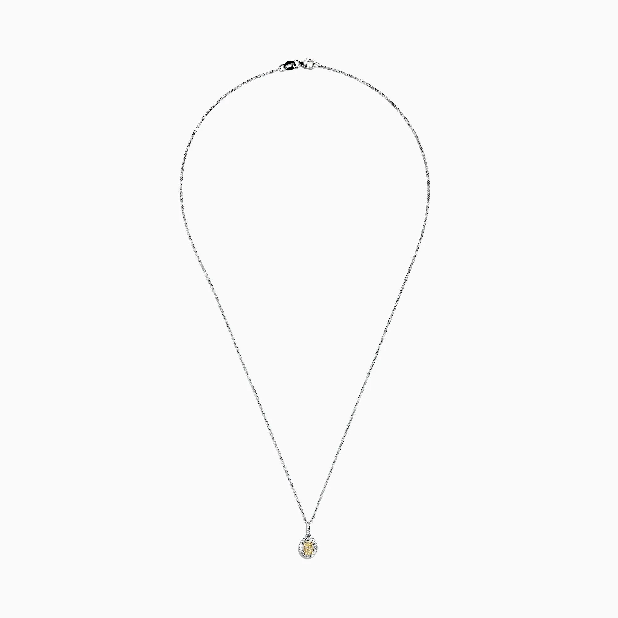 Canare 18K Two-Tone Gold Oval Yellow Diamond Pendant, 0.46 TCW sold by Effy product image thumbnail 2