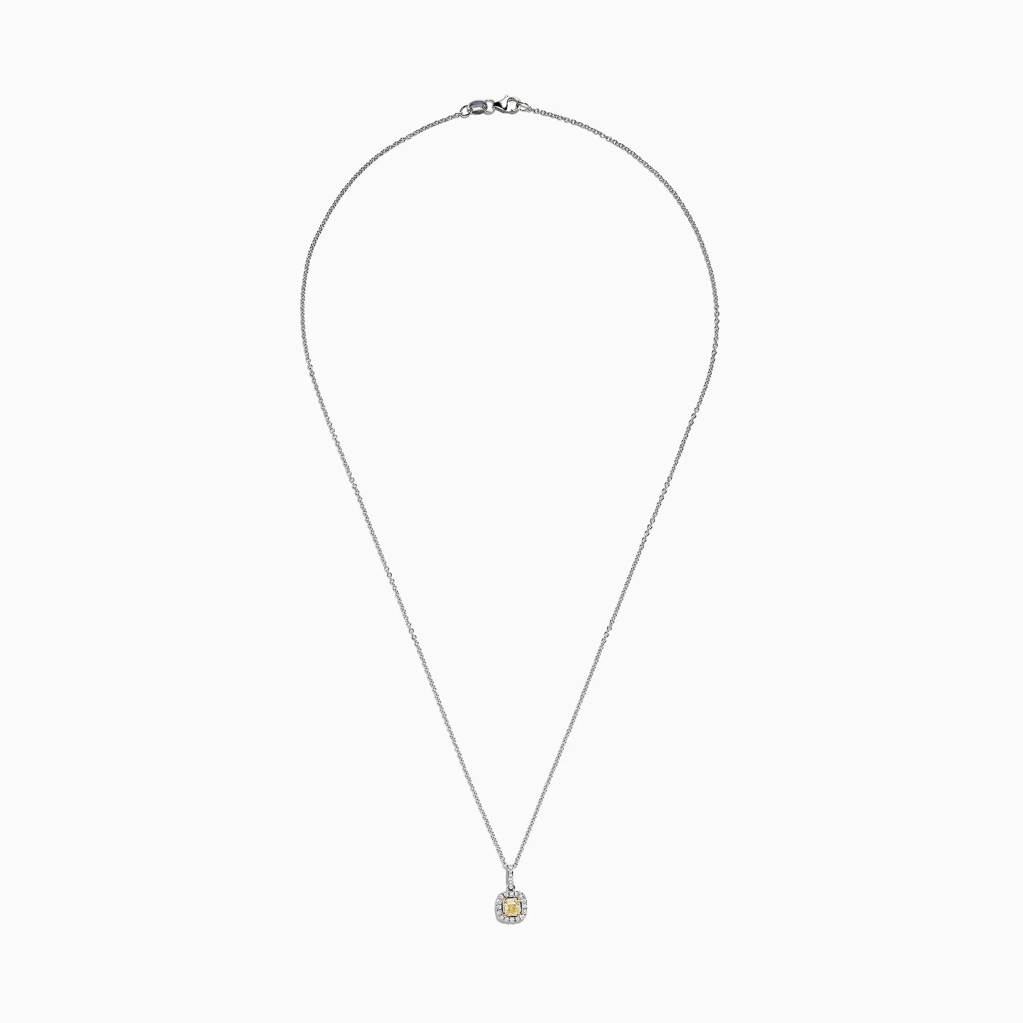 Canare 18K Two-Tone Gold Cushion Cut Yellow Diamond Pendant, 0.52 TCW sold by Effy product image thumbnail 2