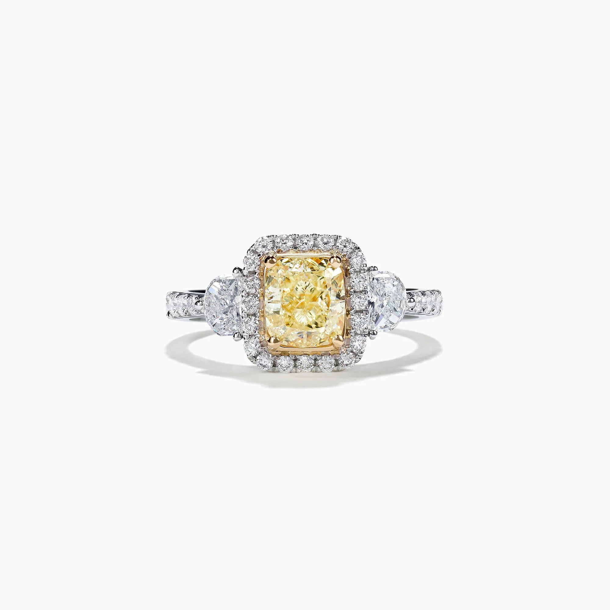 Canare 18K Two-Tone Gold Cushion Cut Yellow Diamond Ring, 2.19 TCW sold by Effy