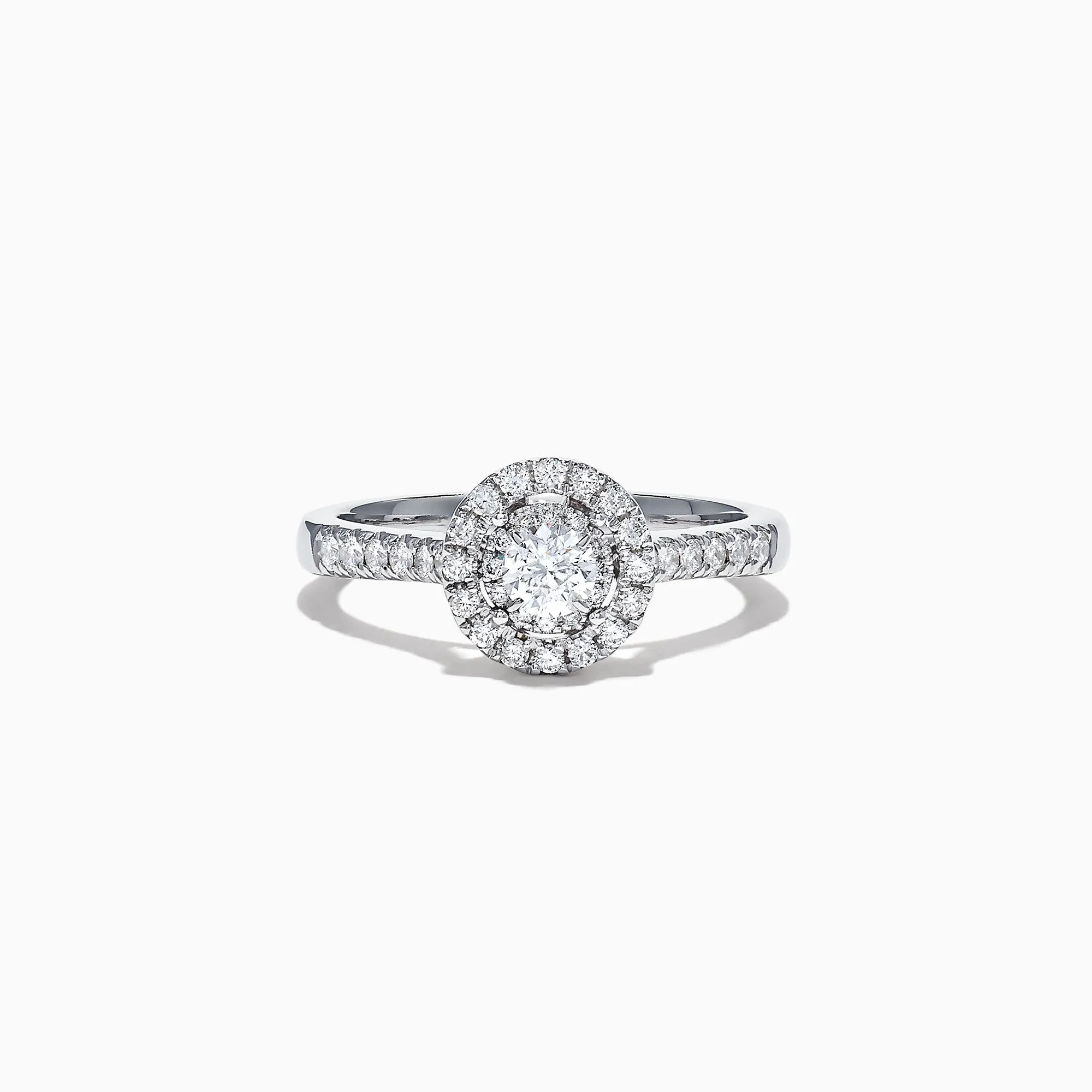 Pave Classica 14K White Gold Diamond Halo Ring, 0.59 TCW sold by Effy