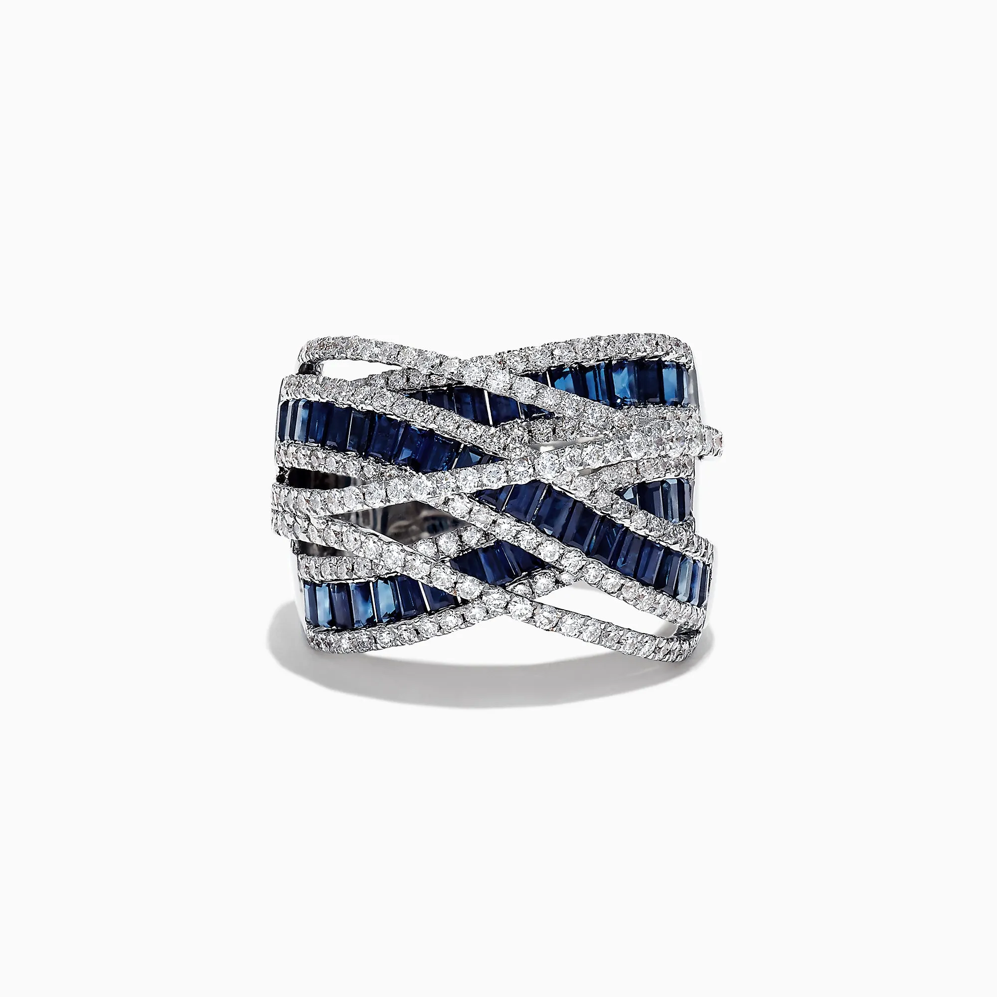 Limited Edition 14K White Gold Sapphire and Diamond Ring, 3.95 TCW sold by Effy