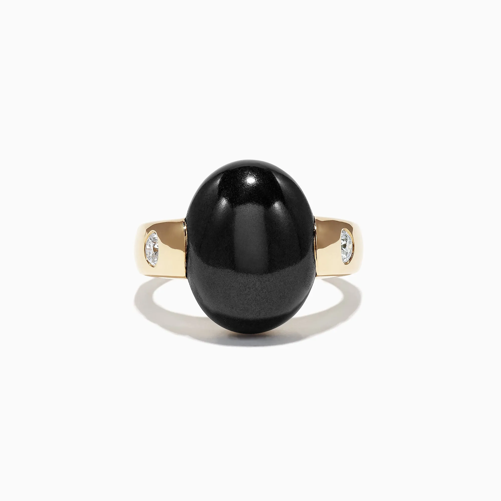 Limited Edition Mens 14K Yellow Gold Onyx and Diamond Ring, 15.49 TCW sold by Effy