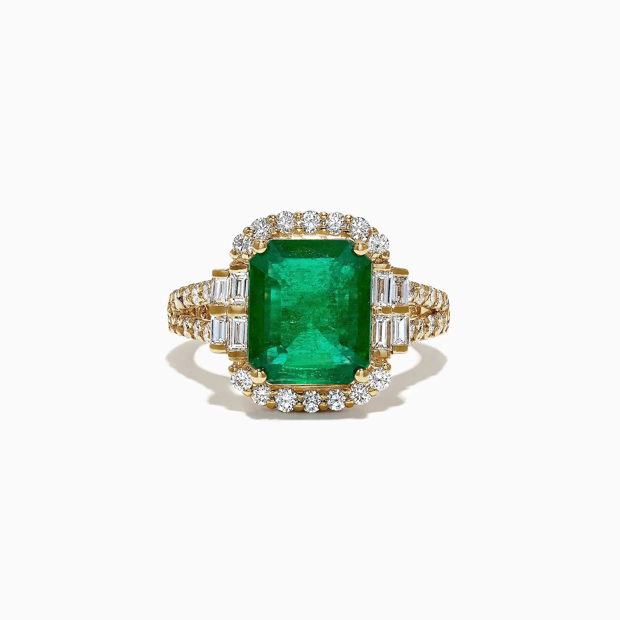 Limited Edition 18K Yellow Gold Emerald and Diamond Ring sold by Effy