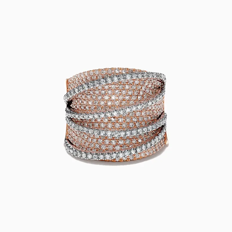 14K Rose and White Gold Diamond Ring, 1.62 TCW sold by Effy