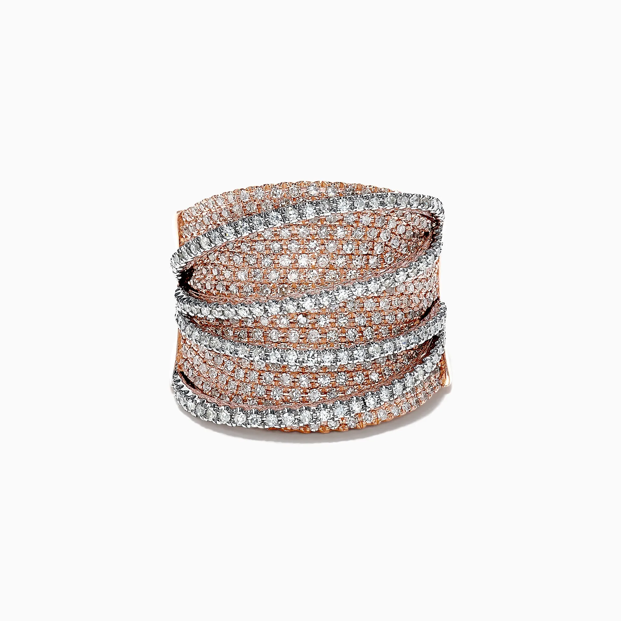 14K Rose and White Gold Diamond Ring, 1.62 TCW sold by Effy