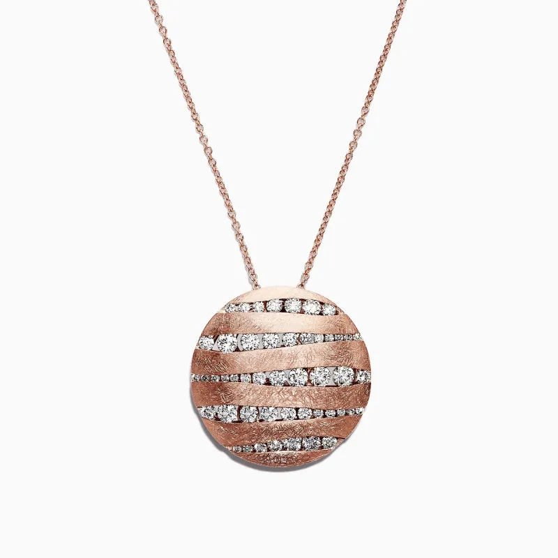 Pave Rose 14K Rose Gold Diamond Pendant, 1.91 TCW sold by Effy