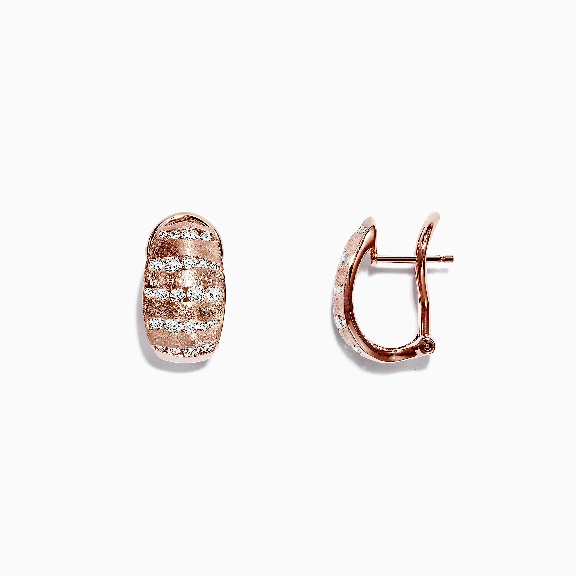 Pave Rose 14K Rose Gold Diamond Earrings, 1.12 TCW sold by Effy product image thumbnail 2
