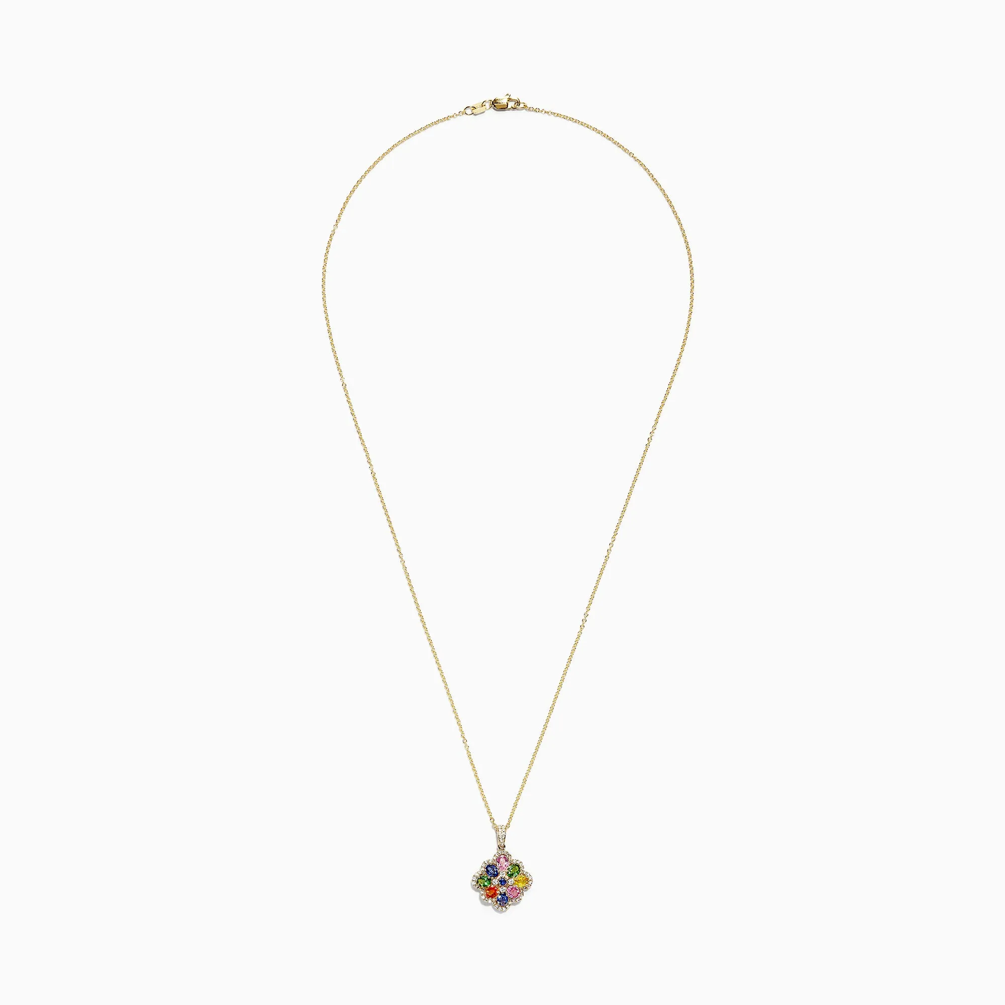 Watercolors 14K Yellow Gold Multi Sapphire & Diamond Pendant, 1.85 TCW sold by Effy product image thumbnail 2