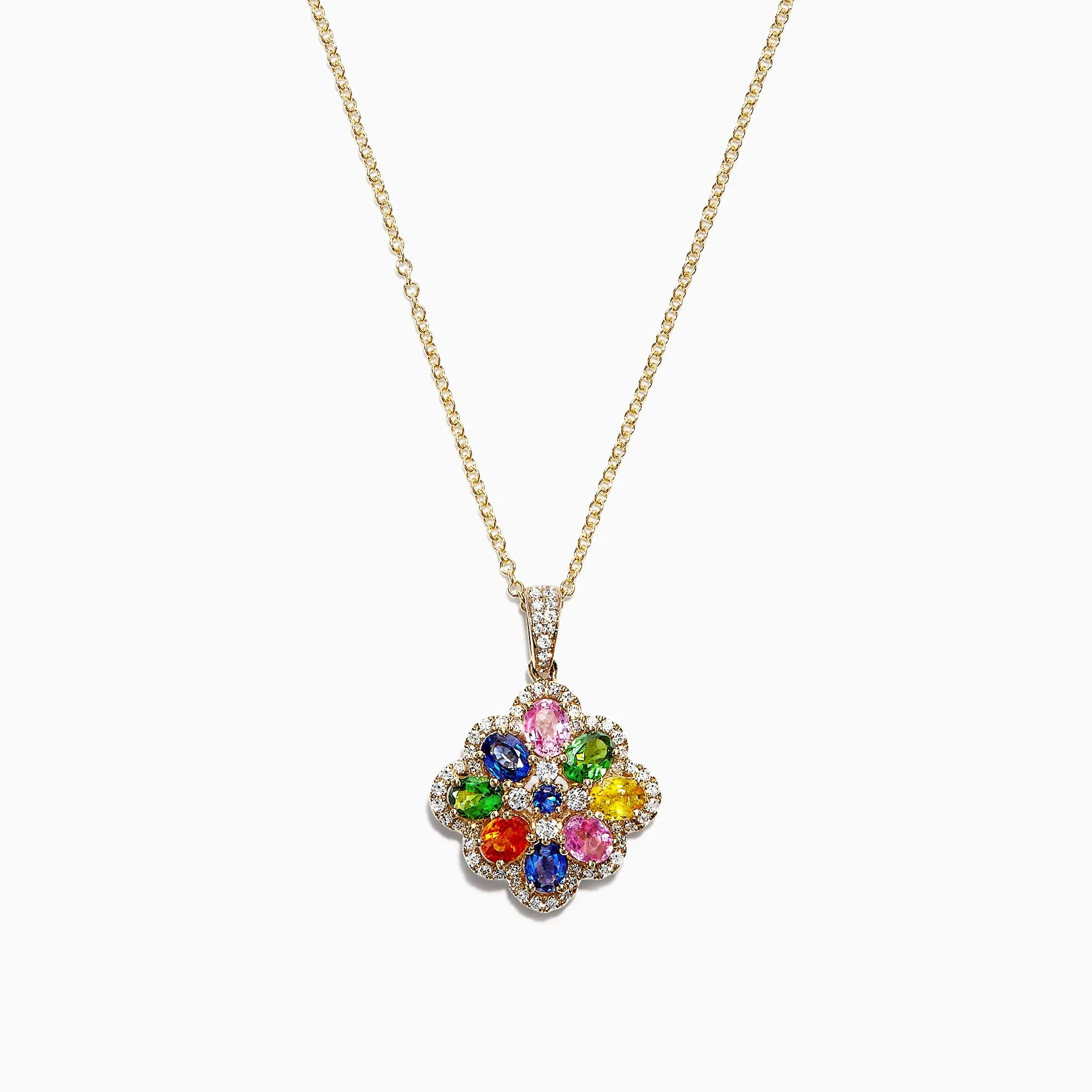 Watercolors 14K Yellow Gold Multi Sapphire & Diamond Pendant, 1.85 TCW sold by Effy