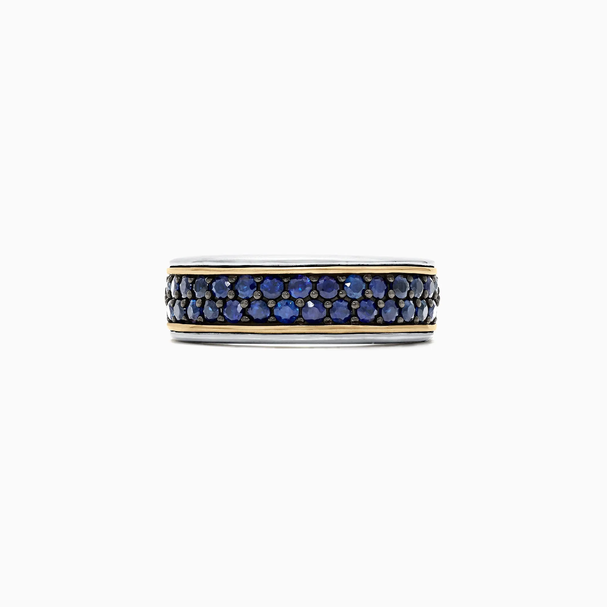 Men's Sterling Silver & 18K Yellow Gold Blue Sapphire Ring, 1.45 TCW sold by Effy