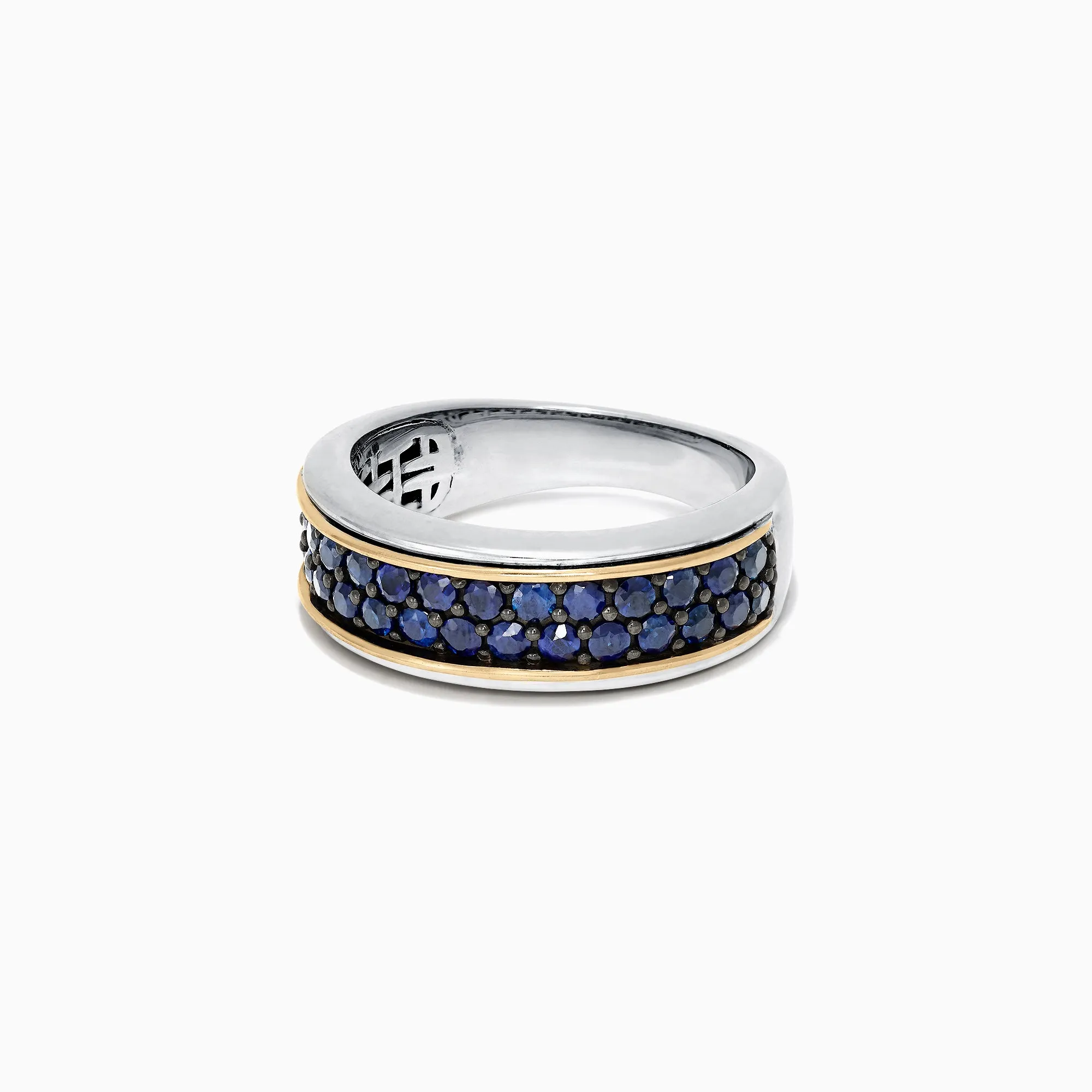 Men's Sterling Silver & 18K Yellow Gold Blue Sapphire Ring, 1.45 TCW sold by Effy product image thumbnail 2