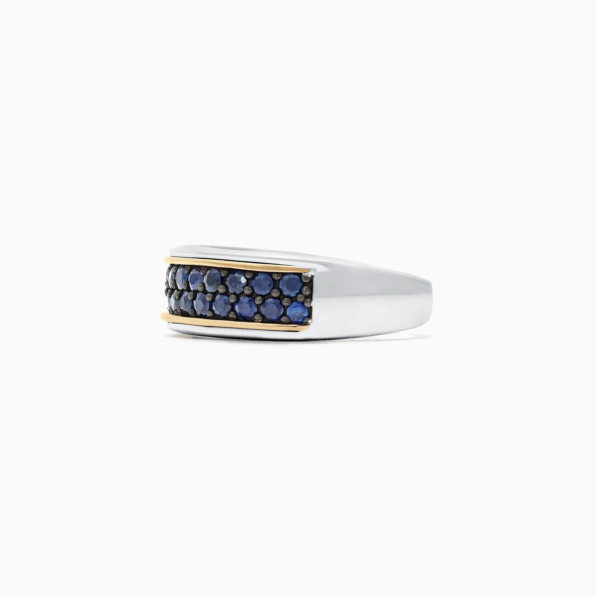 Men's Sterling Silver & 18K Yellow Gold Blue Sapphire Ring, 1.45 TCW sold by Effy product image thumbnail 3
