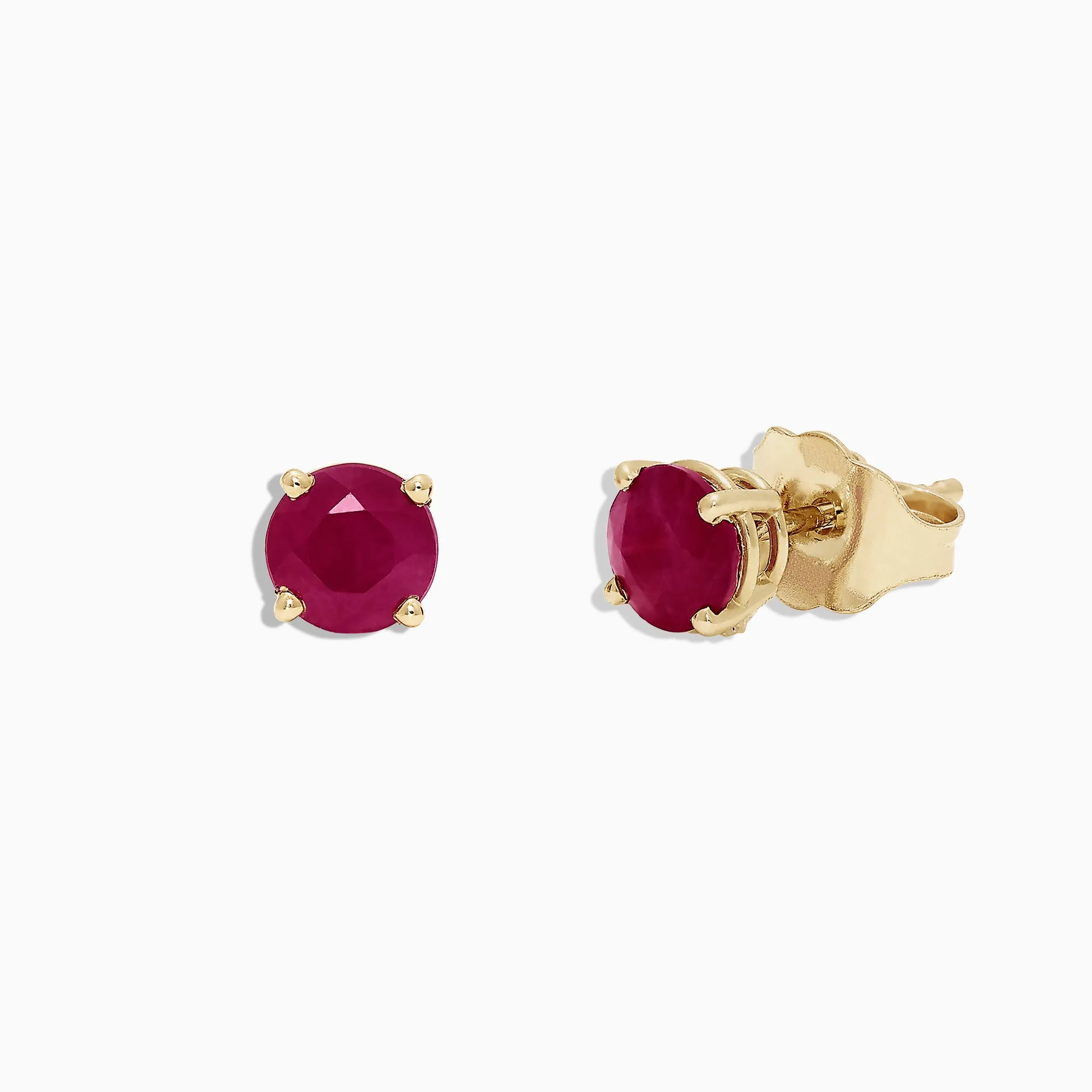 Ruby Royale 14K Yellow Gold Round Solitaire Ruby Stud Earrings, 1.14 TCW sold by Effy product image thumbnail 2