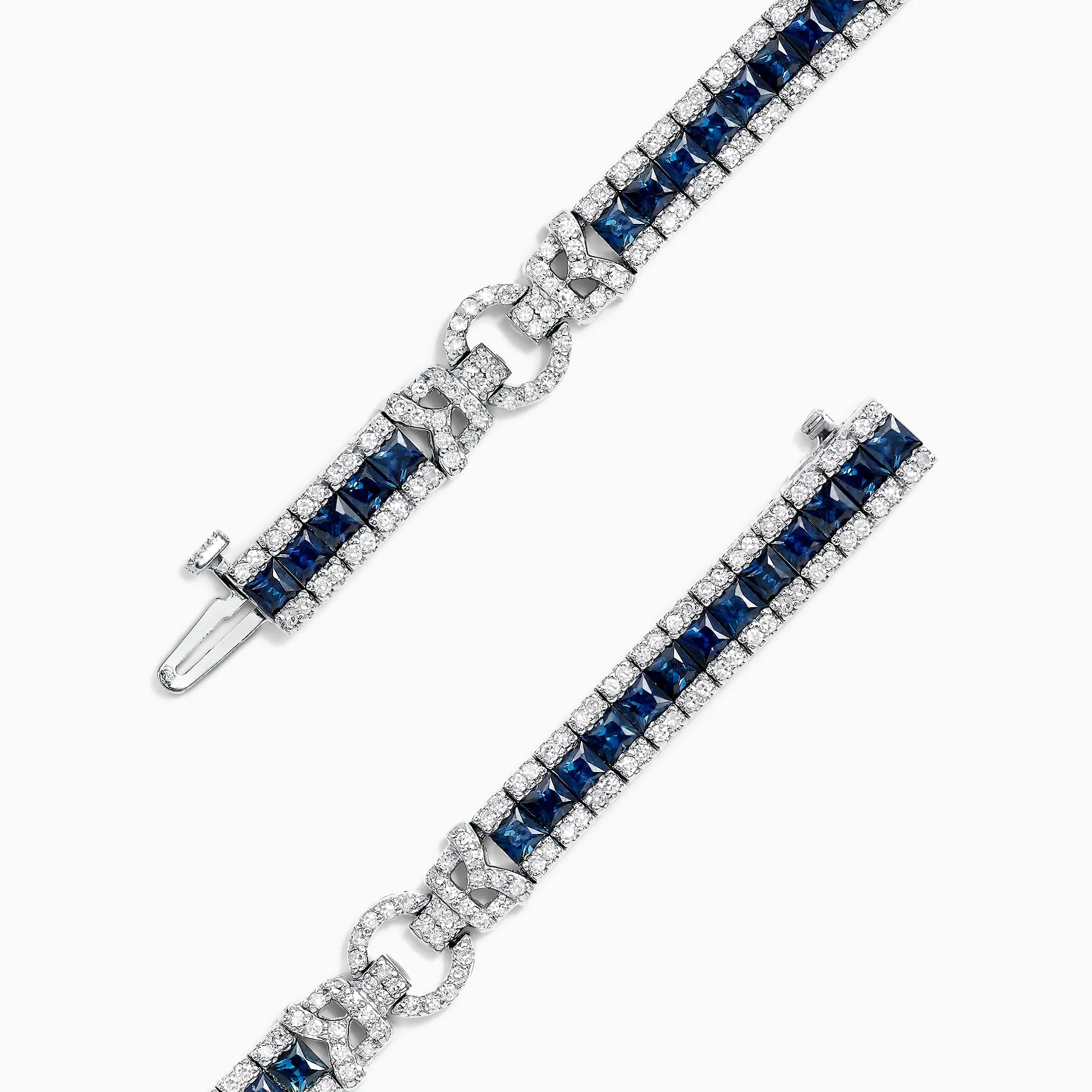 Royale Bleu 14K White Gold Sapphire and Diamond Bracelet, 7.66 TCW sold by Effy product image thumbnail 2