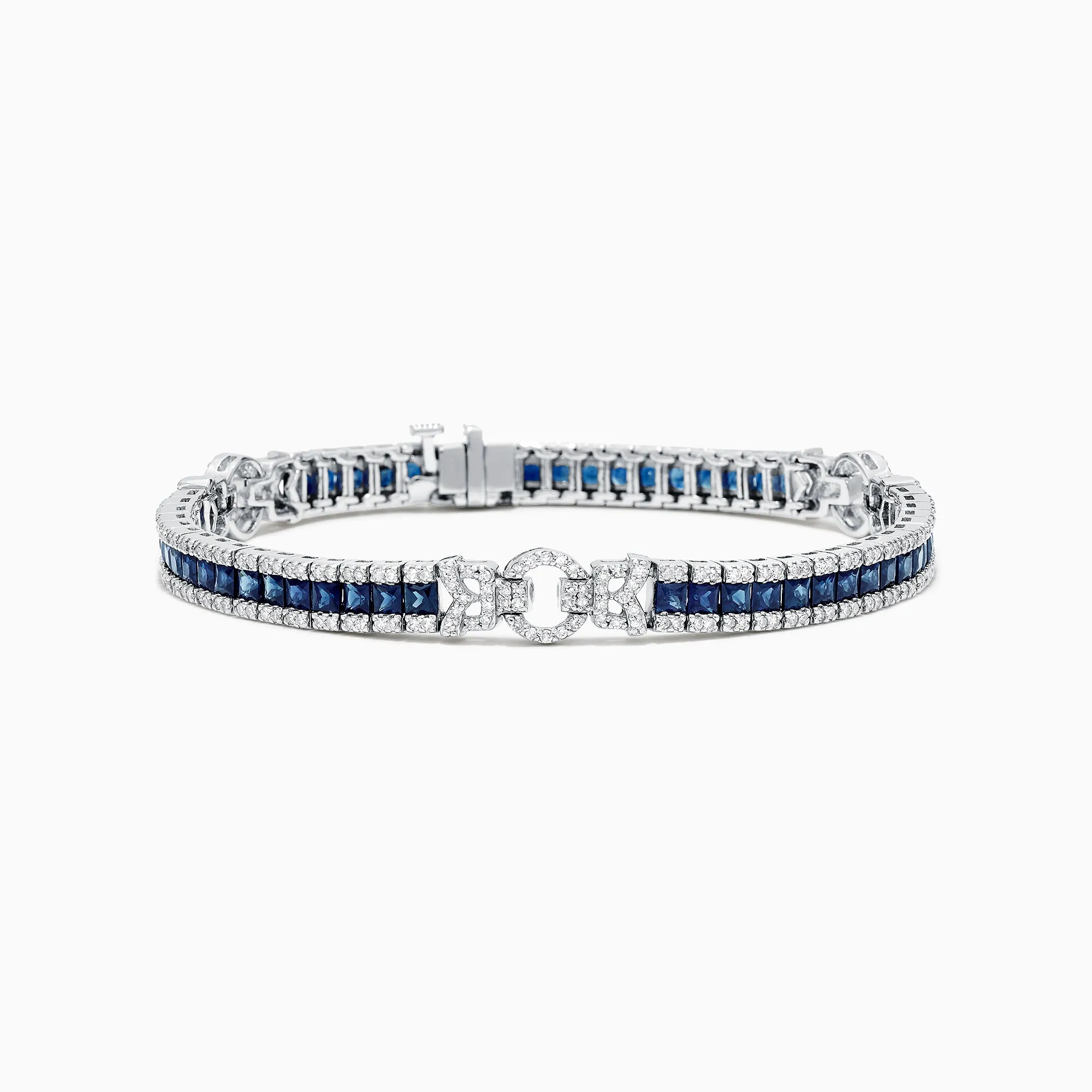 Royale Bleu 14K White Gold Sapphire and Diamond Bracelet, 7.66 TCW sold by Effy
