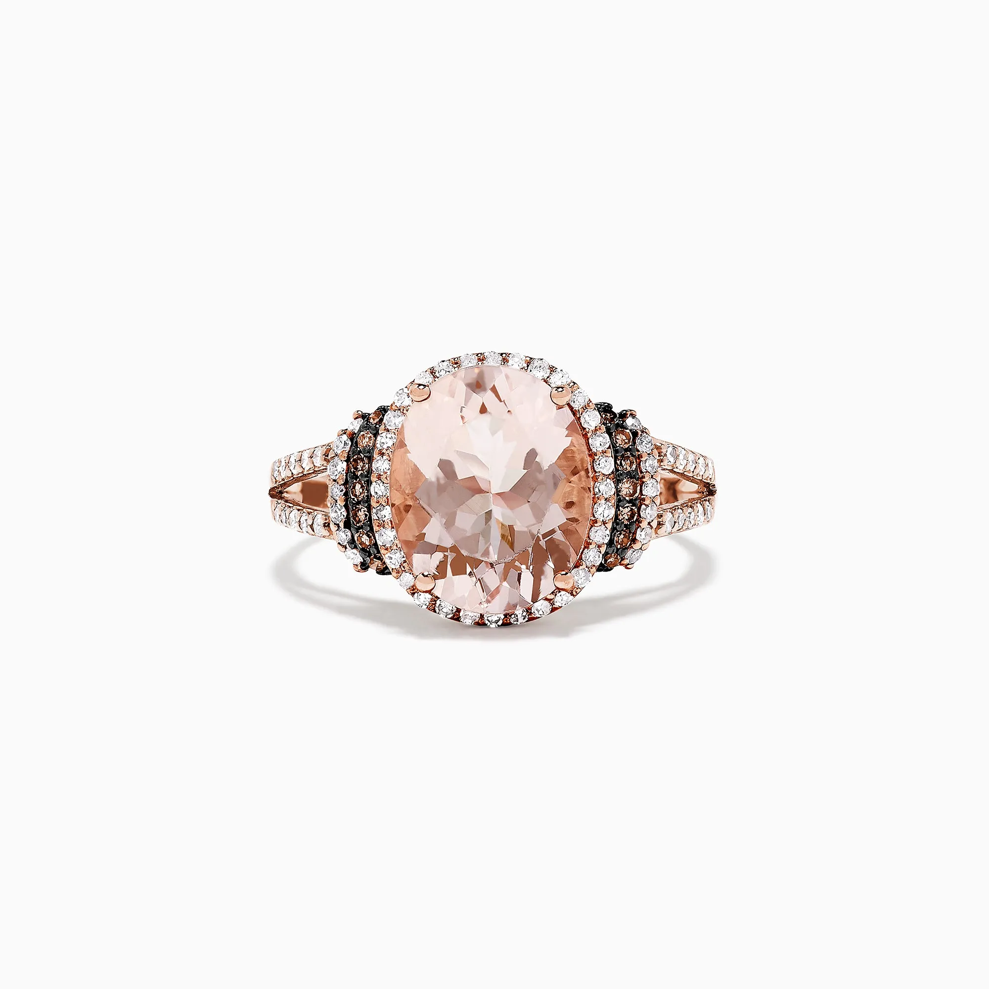 14K Rose Gold Morganite and Diamond Ring, 3.42 TCW sold by Effy