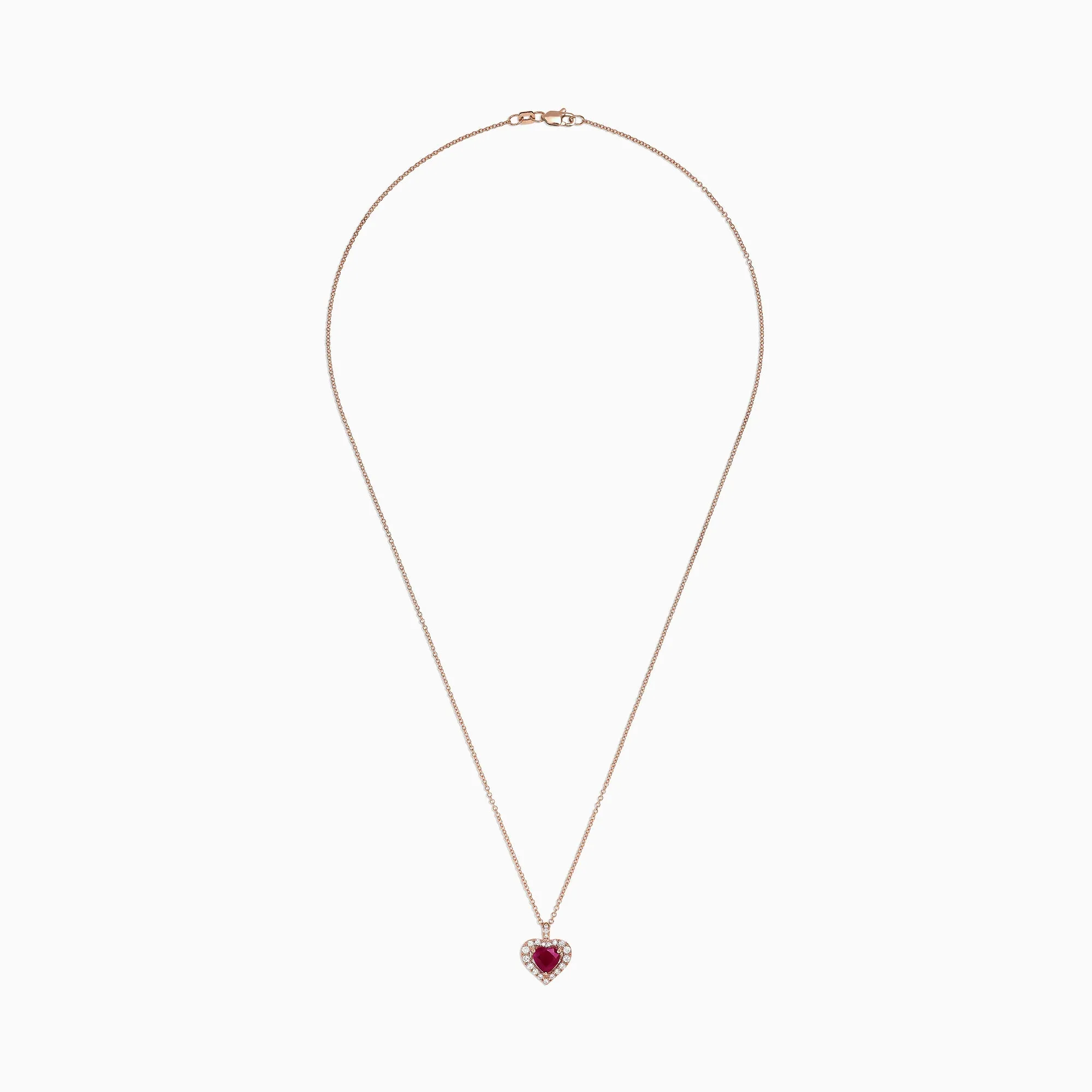 Ruby Royale 14K Rose Gold Heart Shaped Ruby Pendant, 1.28 TCW sold by Effy product image thumbnail 2
