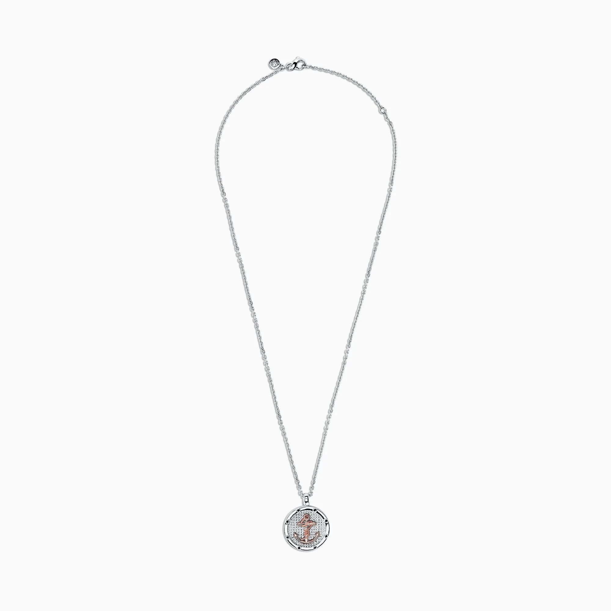 Men's Sterling Silver and 18K Rose Gold Plated Anchor Pendant sold by Effy product image thumbnail 2