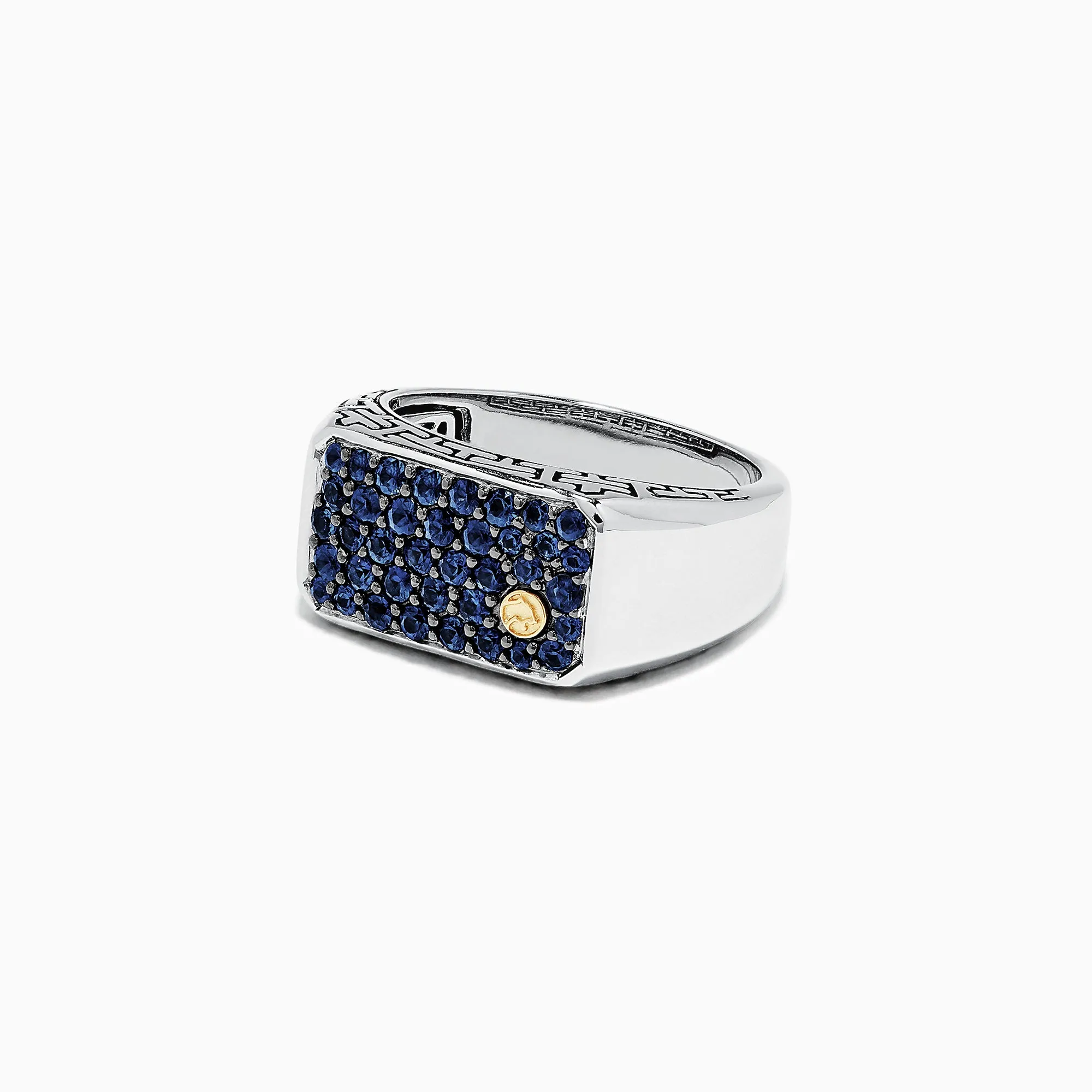 Men's Sterling Silver and Blue Sapphire Ring, 1.35 TCW sold by Effy product image thumbnail 3