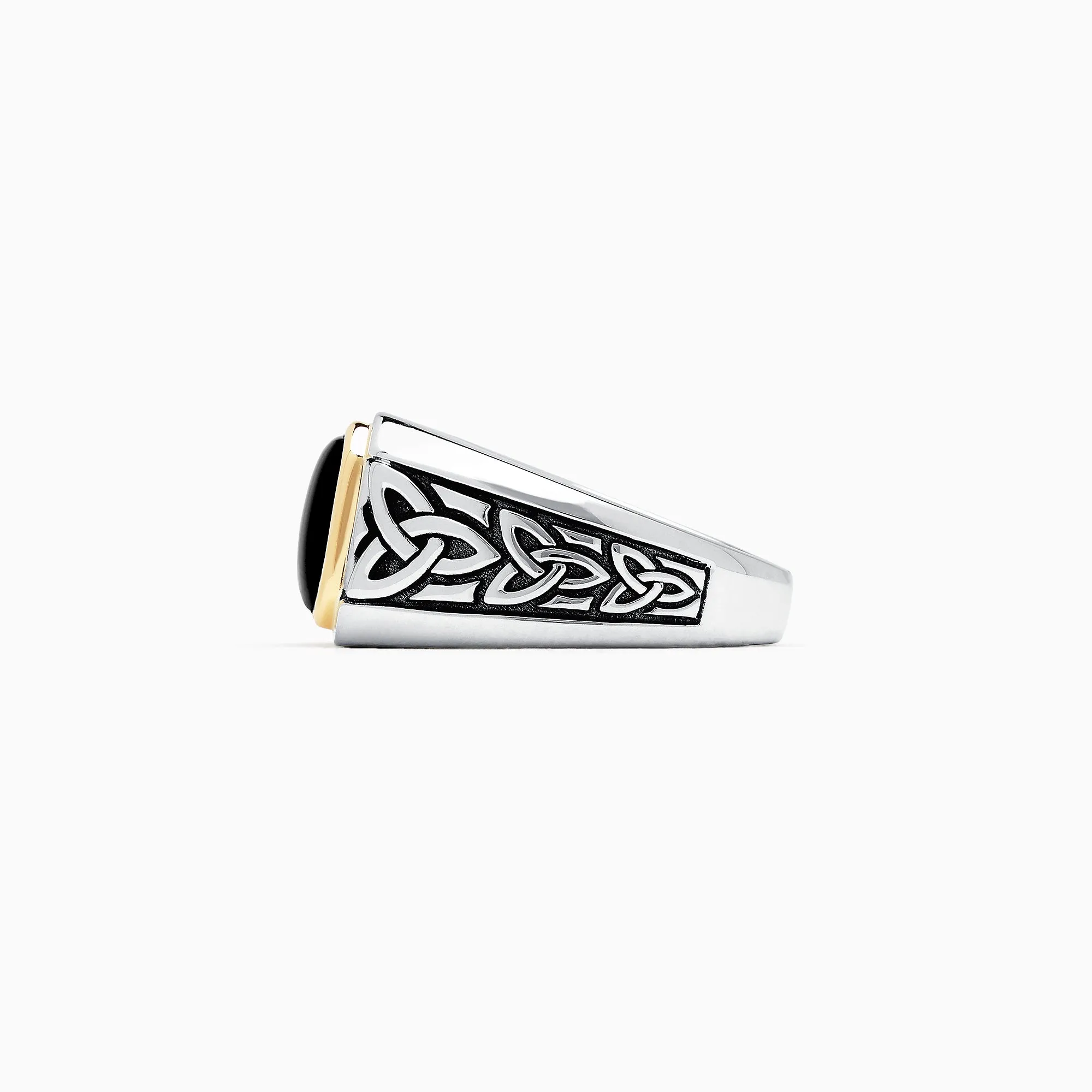 Men's Sterling Silver and 14K Yellow Gold Onyx Ring, 3.40 TCW sold by Effy product image thumbnail 2
