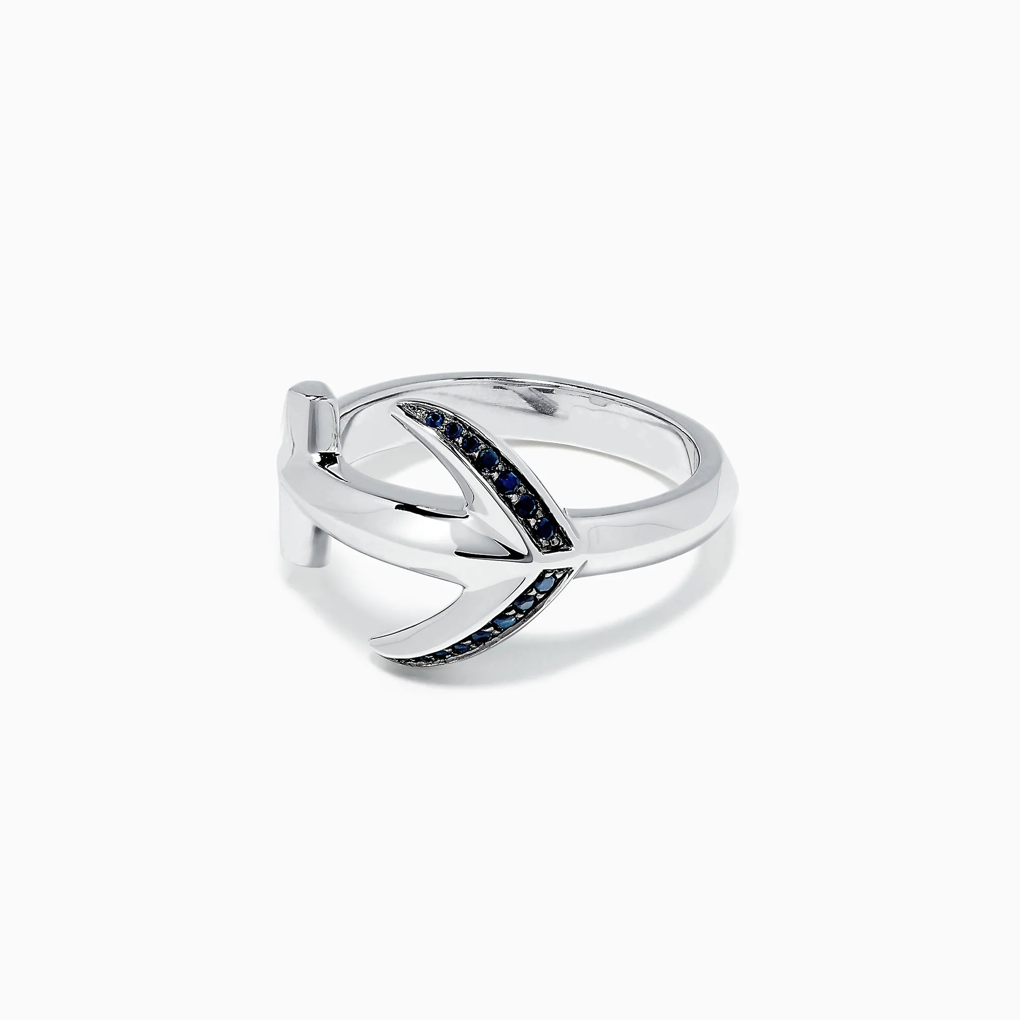 Men's Sterling Silver and Black Sapphire Anchor Ring, 0.14 TCW sold by Effy product image thumbnail 3