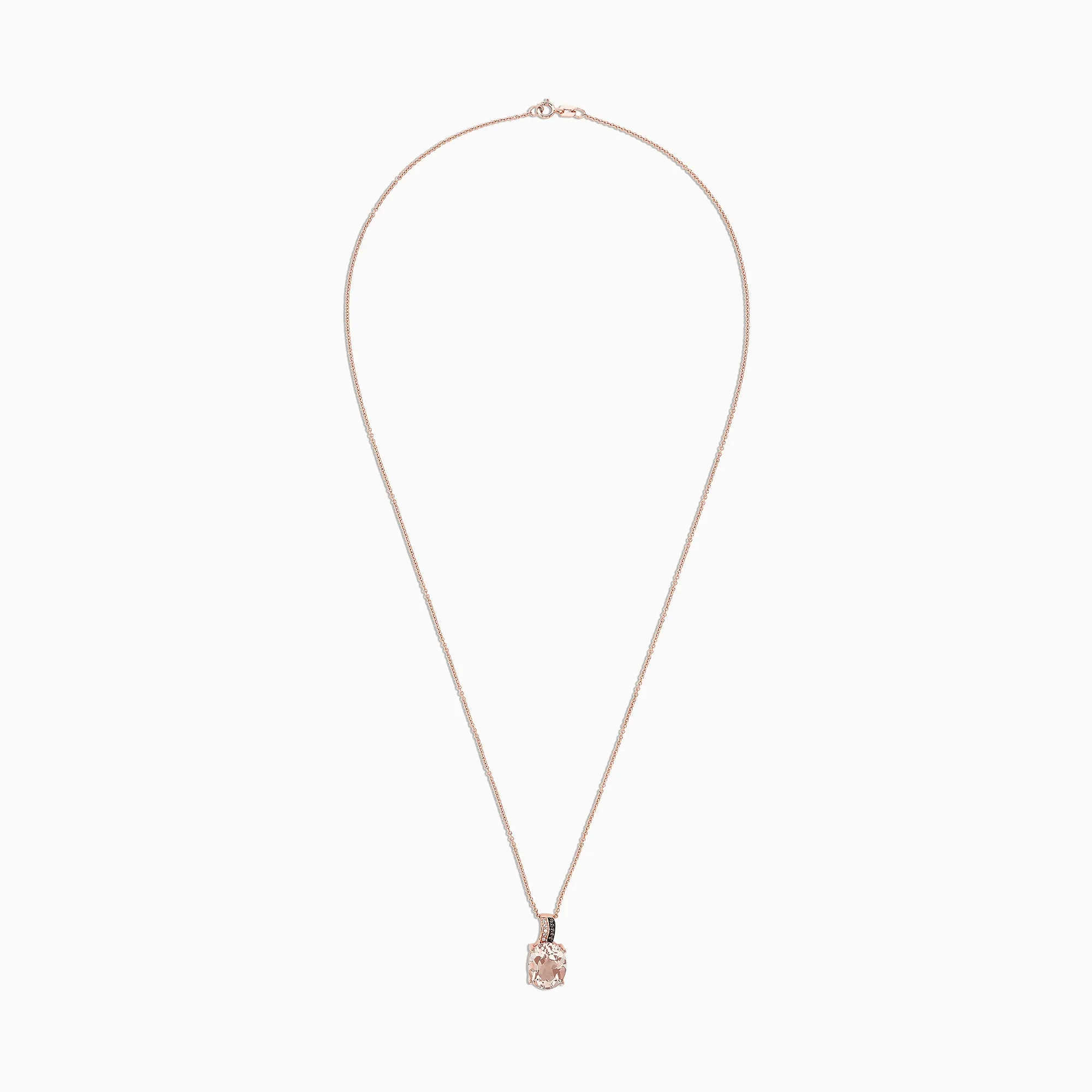 14K Rose Gold Morganite and Diamond Pendant, 3.13 sold by Effy product image thumbnail 2