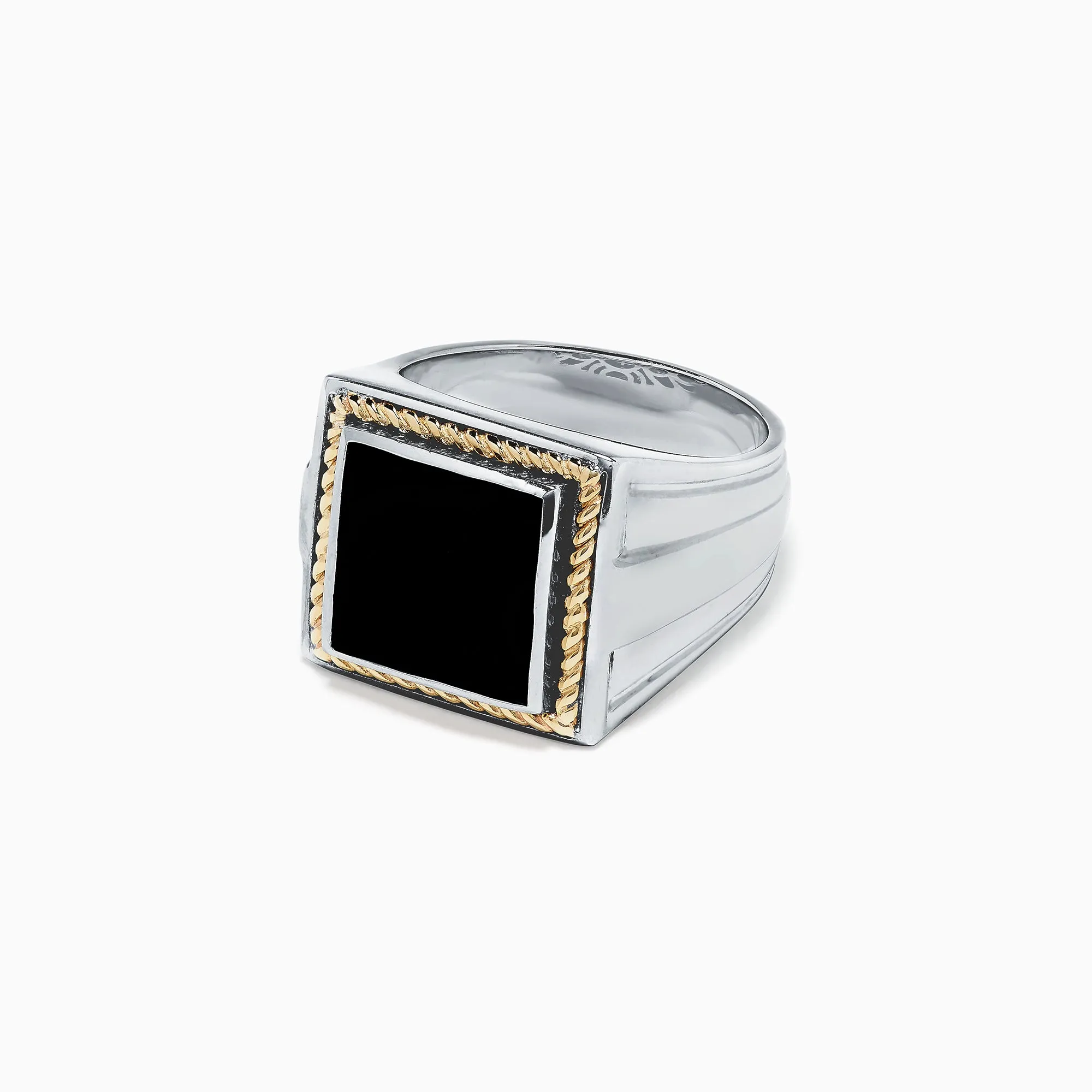 Men's Sterling Silver and 14K Yellow Gold Onyx Ring, 1.53 TCW sold by Effy product image thumbnail 2