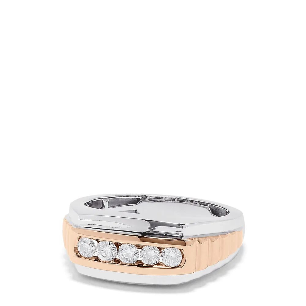 Men's 14K White and Rose Gold Diamond Ring, 0.49 TCW sold by Effy product image thumbnail 2