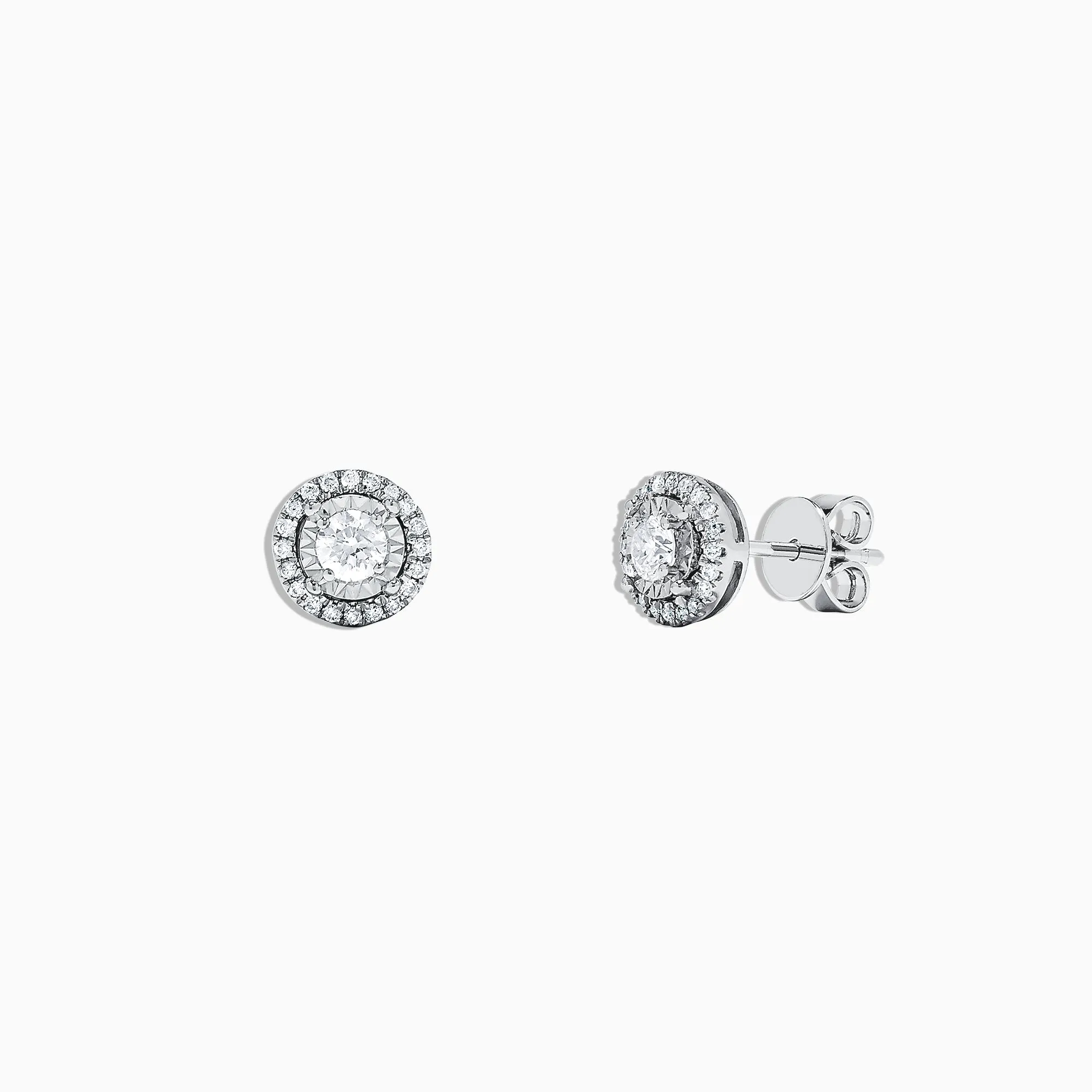 Pave Classica 14K White Gold Diamond Halo Stud Earrings, 0.35 TCW sold by Effy product image thumbnail 2