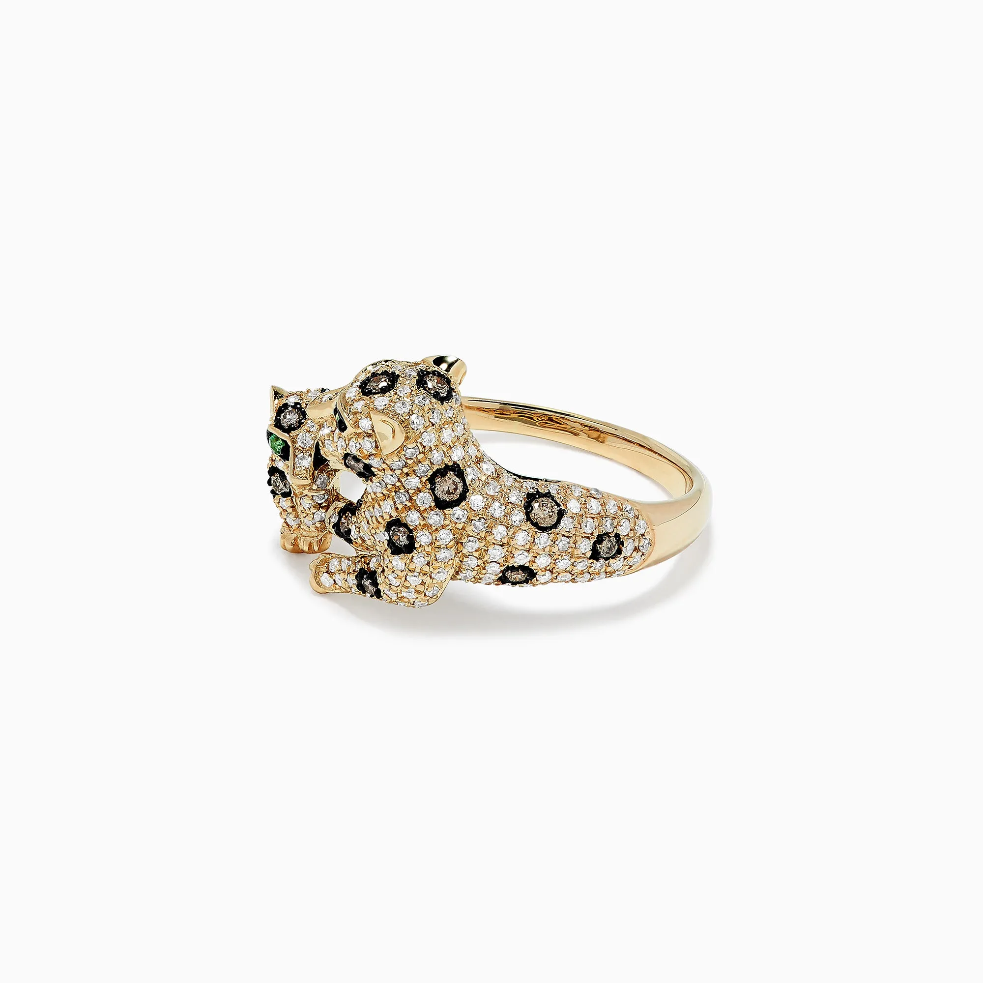 Signature 14K Yellow Gold Diamond Double Panther Ring, 1.01 TCW sold by Effy product image thumbnail 2