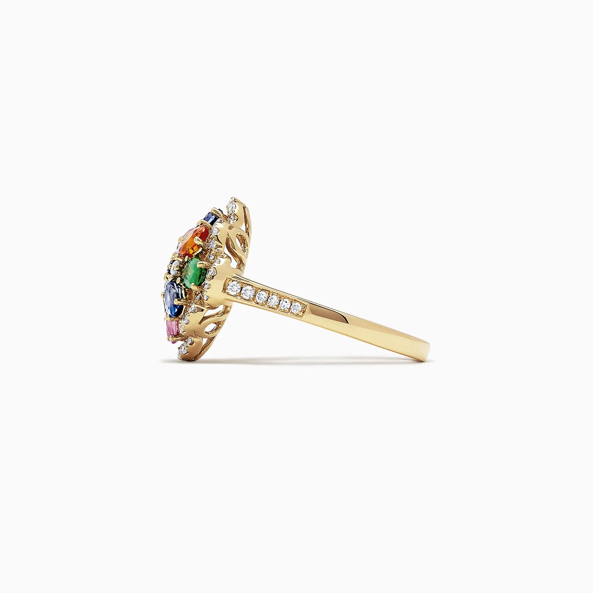 Watercolors 14K Gold Multi Sapphire and Diamond Ring, 1.91 TCW sold by Effy product image thumbnail 2