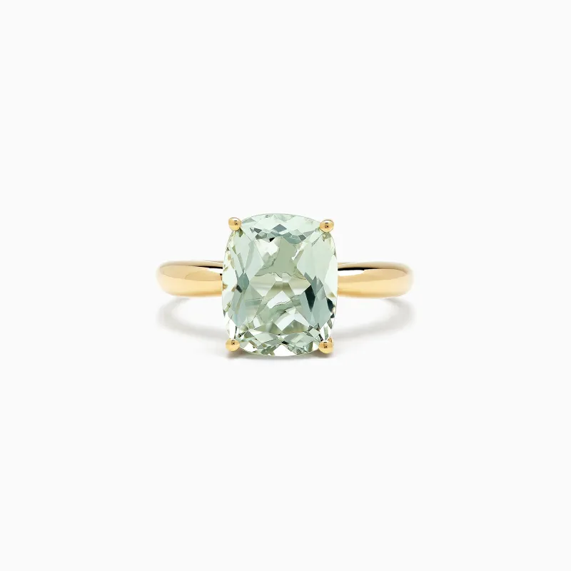 14K Yellow Gold Green Amethyst Ring, 3.95 TCW sold by Effy
