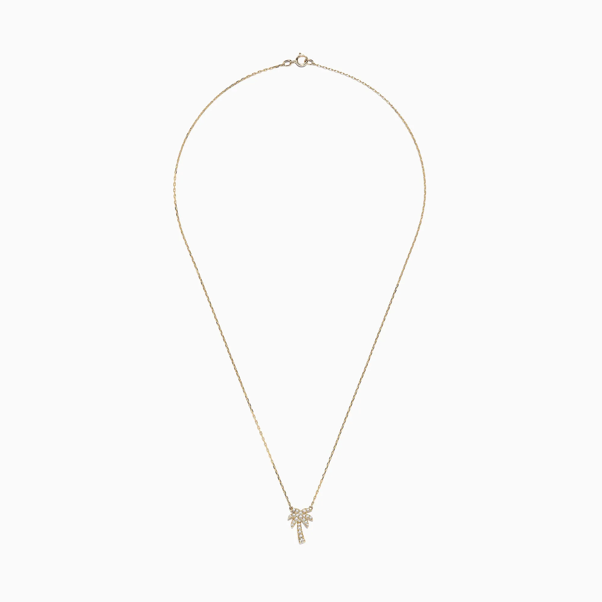 Novelty 14K Yellow Gold Diamond Palm Tree Necklace, 0.23 TCW sold by Effy product image thumbnail 2