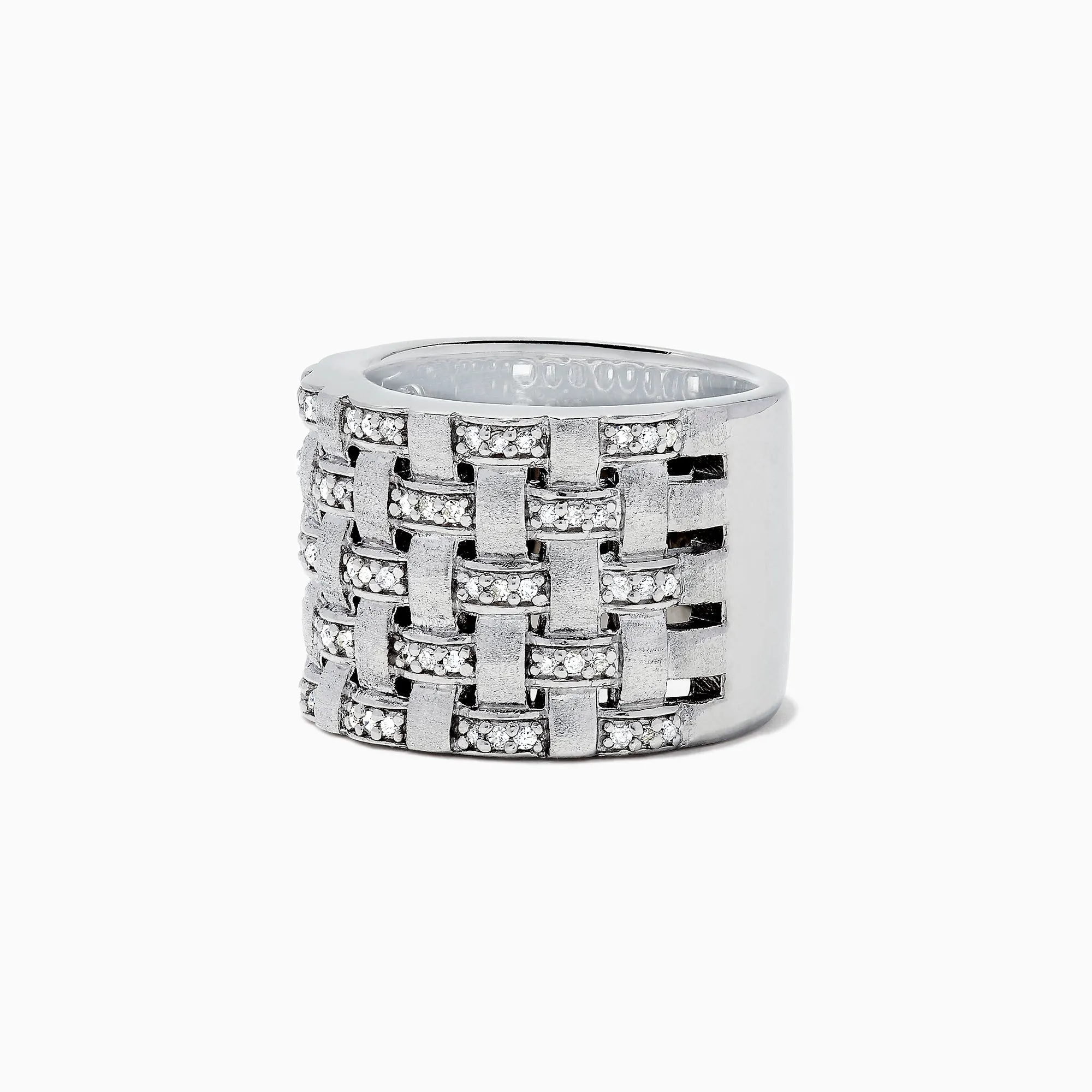 925 Sterling Silver Diamond Basket Weave Ring, 0.34 TCW sold by Effy product image thumbnail 3