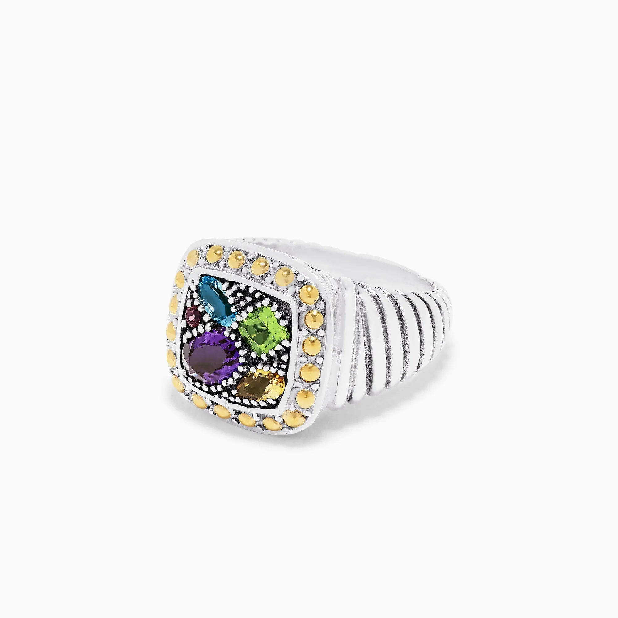 925 Sterling Silver & 18K Gold Accent Multi Gemstone Ring, 1.54 TCW sold by Effy product image thumbnail 2