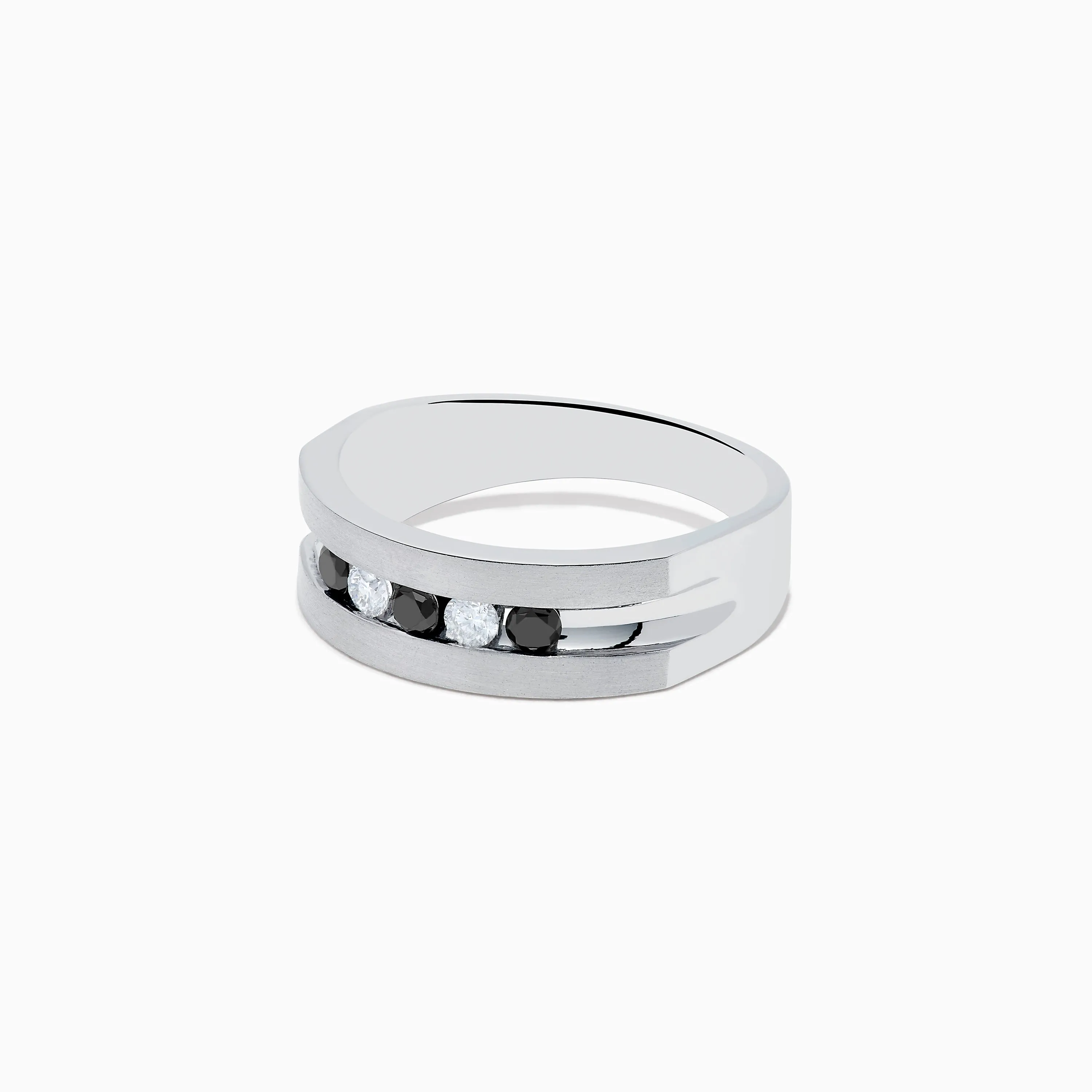 Men's Sterling Silver Black and White Diamond Ring, 0.50 TCW sold by Effy product image thumbnail 2