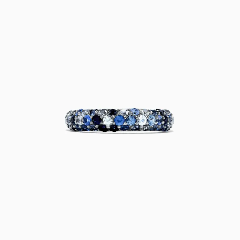 925 Sterling Silver Blue Sapphire Splash Ring, 1.80 TCW sold by Effy