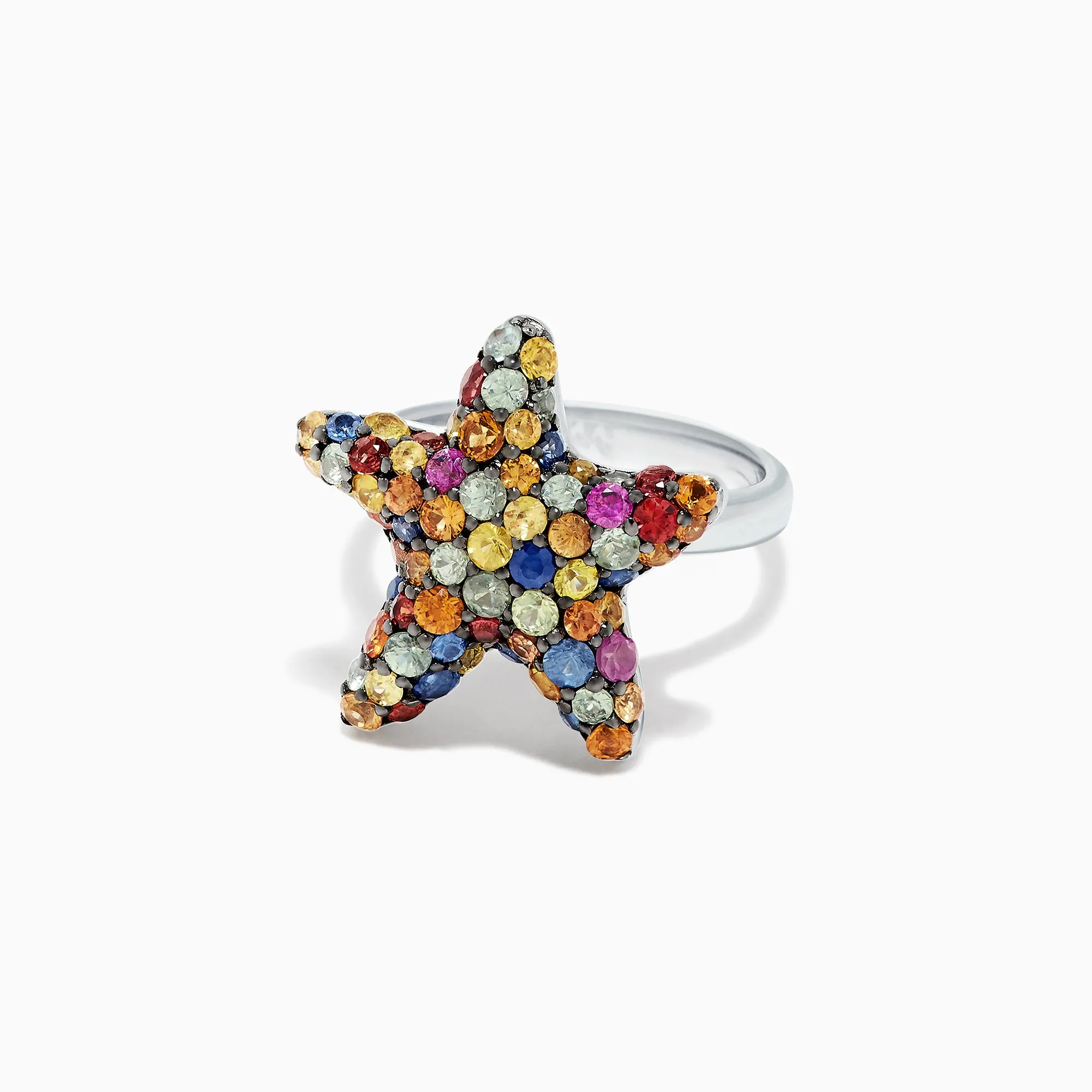 925 Sterling Silver Multi Sapphire Splash Starfish Ring, 2.90 TCW sold by Effy product image thumbnail 2