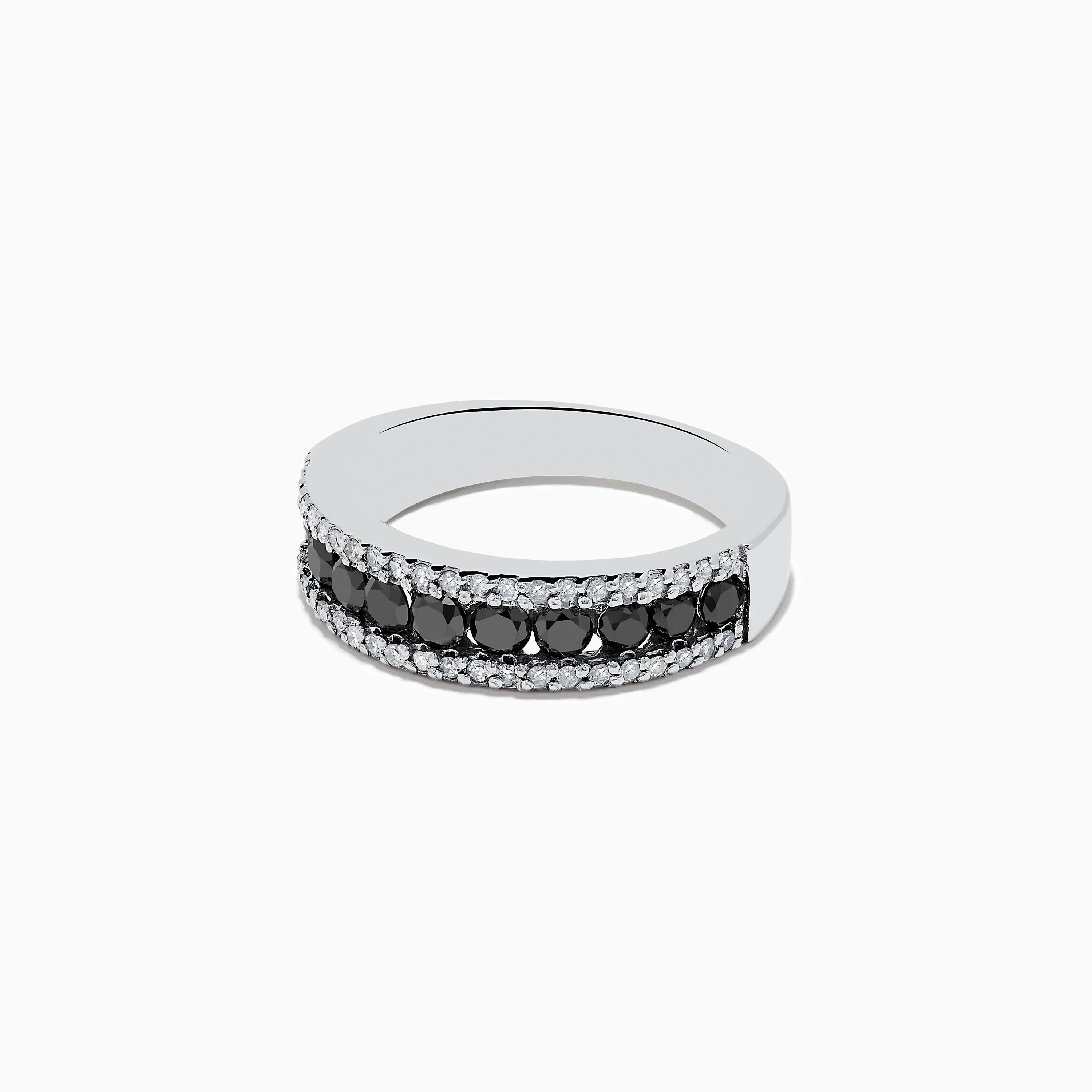 14K White Gold Black and White Diamond Ring, 0.89 TCW sold by Effy product image thumbnail 2